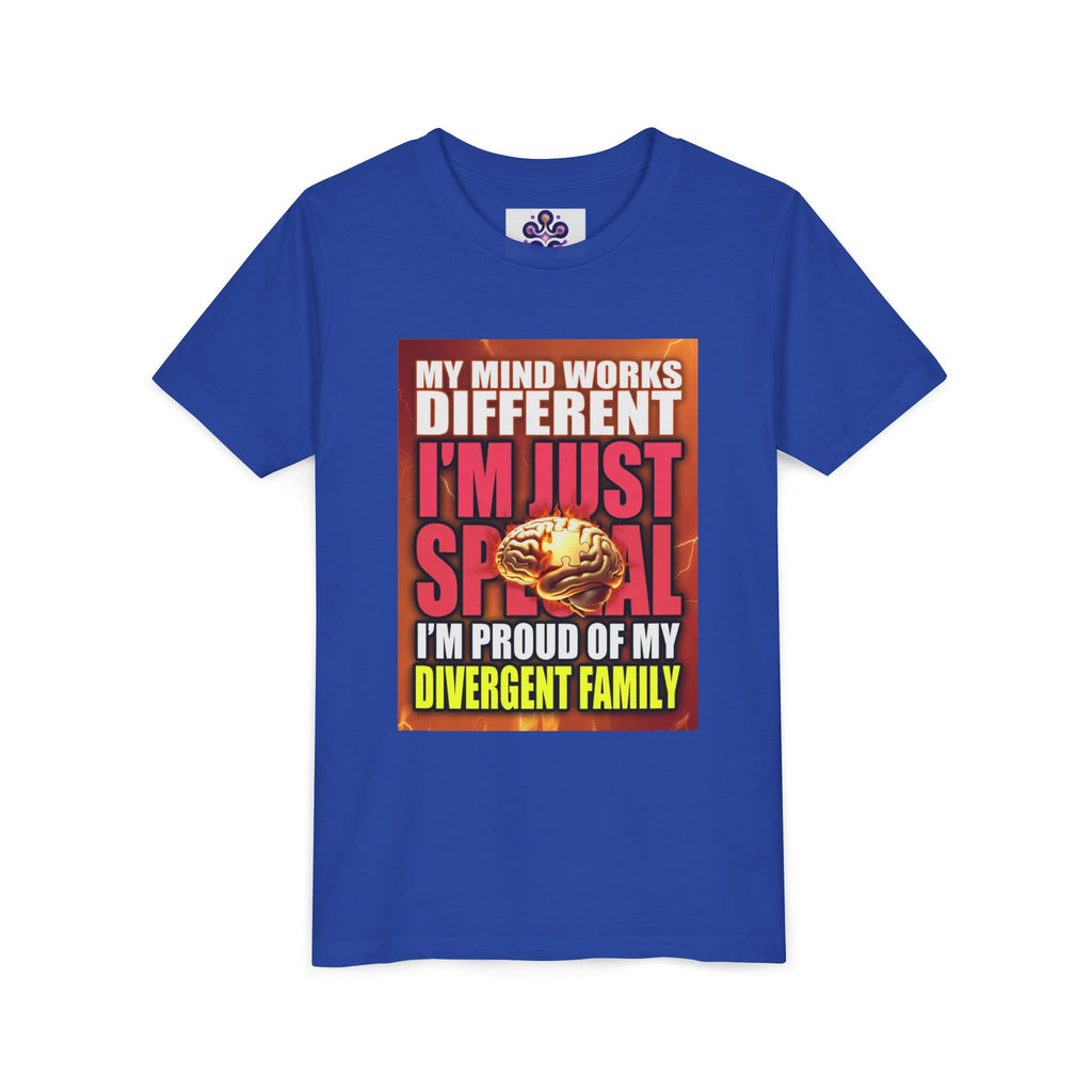 Youth Tee - "My Mind Works Different I'm Just Special" Divergent Family Pride