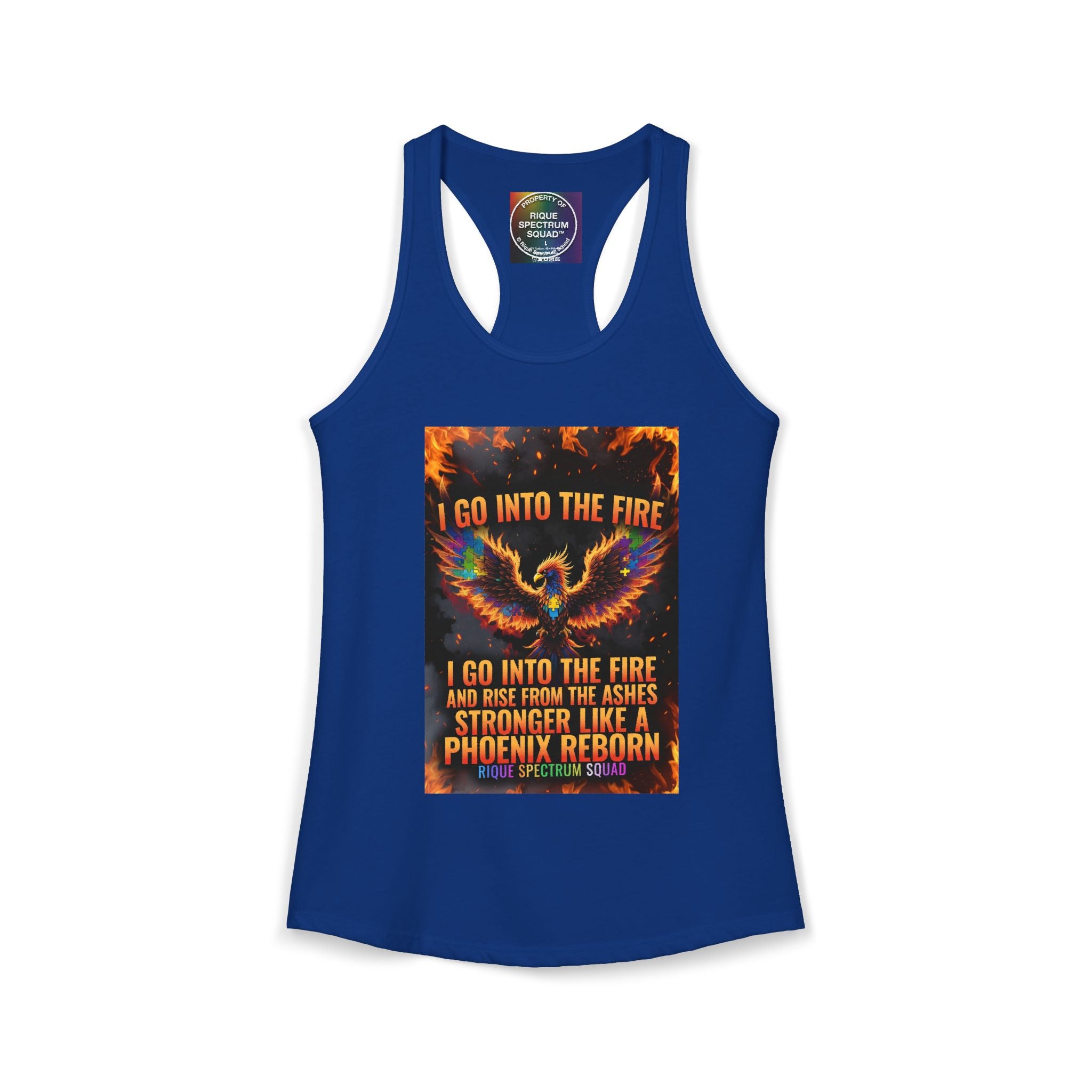 Spectrum Squad Women's Racerback Tank — Autism Pride Slim Fit Edition
