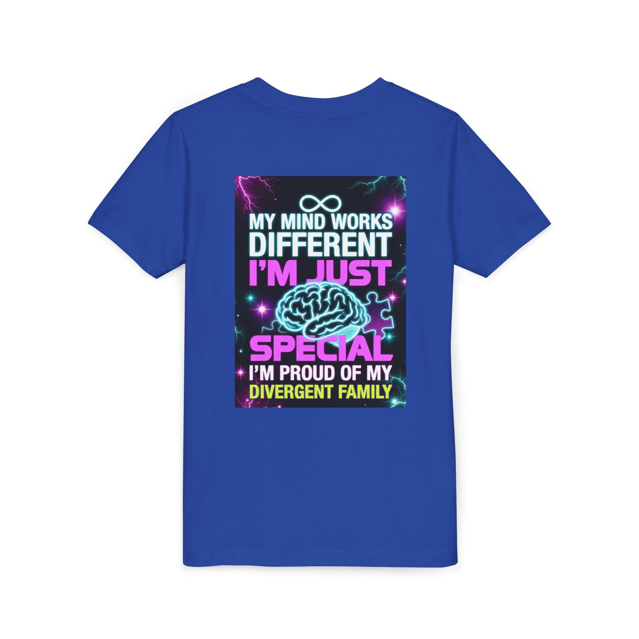 Youth Tee - "My Mind Works Different I'm Just Special" Divergent Family Pride