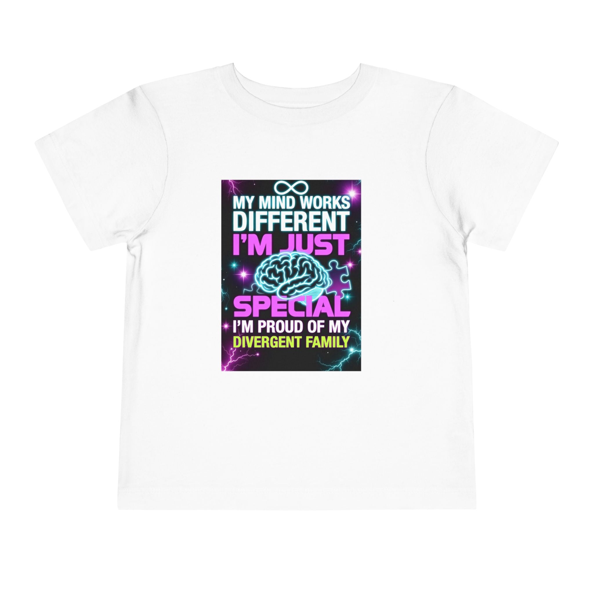 Toddler Tee — "My Mind Works Different I'm Just Special" Autism Pride Shirt