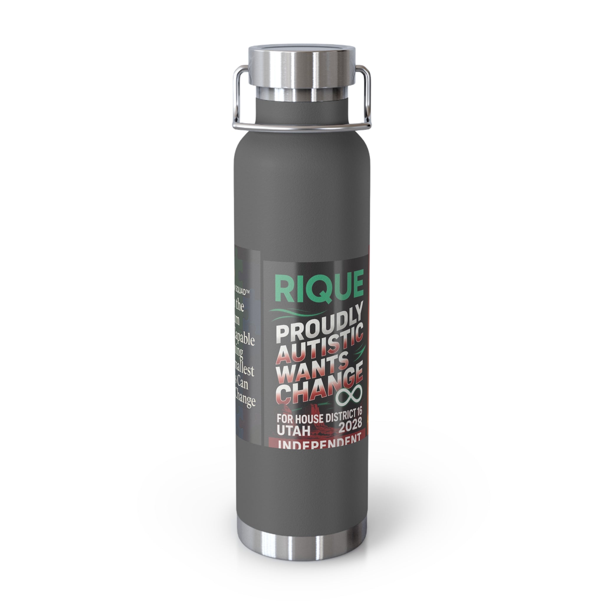 Autism Awareness 22oz Insulated Bottle — Rainbow Multi-Color Collection