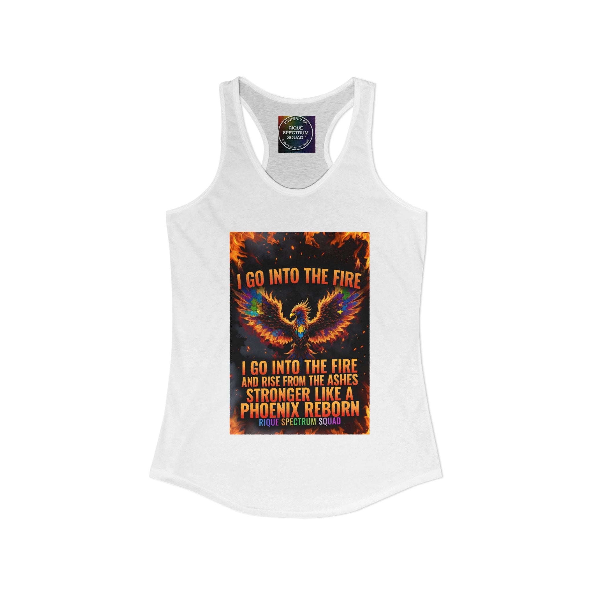 Spectrum Squad Women's Racerback Tank — Autism Pride Slim Fit Edition