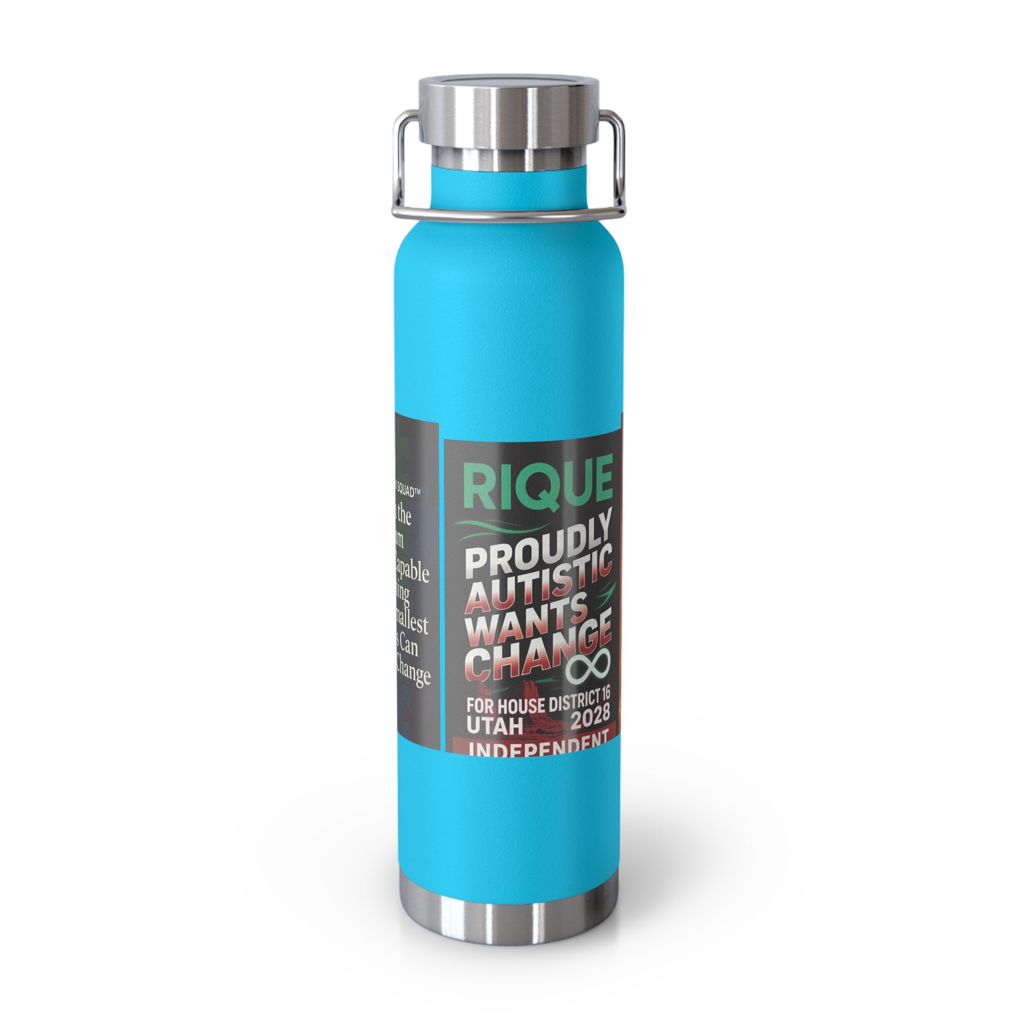 Autism Awareness 22oz Insulated Bottle — Rainbow Multi-Color Collection
