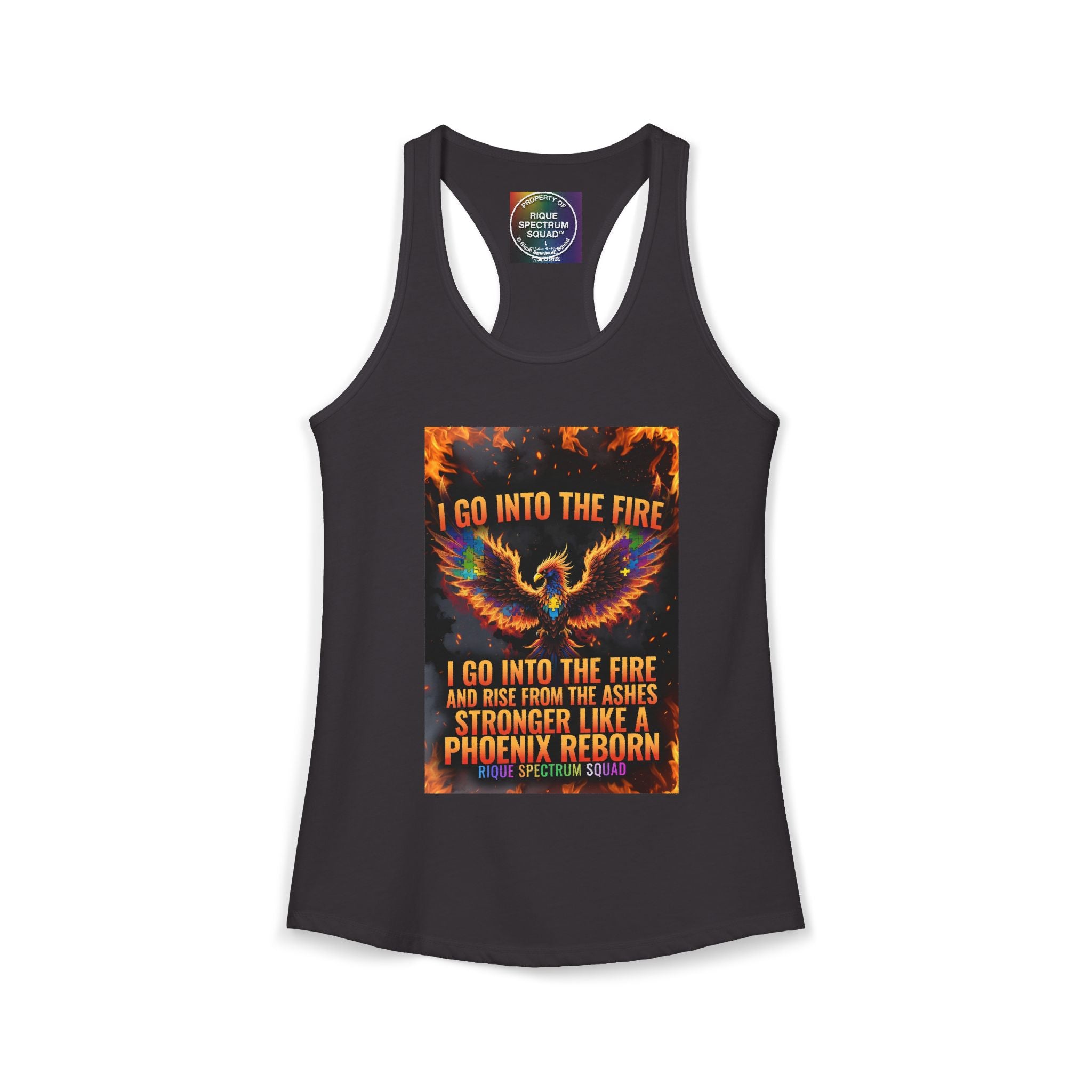 Spectrum Squad Women's Racerback Tank — Autism Pride Slim Fit Edition