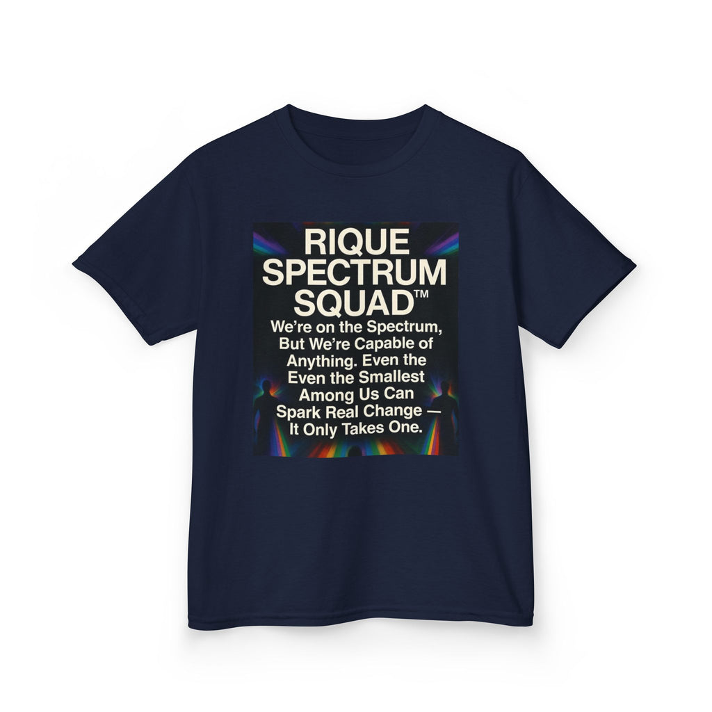 Kids Spectrum Squad Tee — "I Go Into The Fire" Phoenix Resilience Shirt
