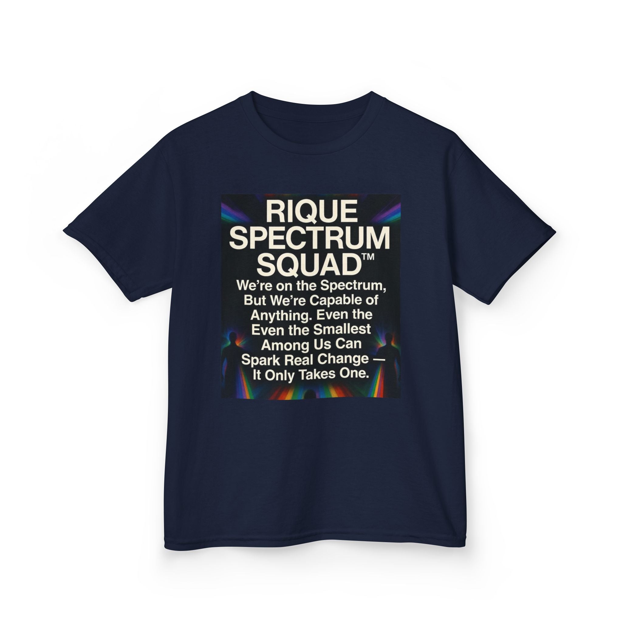 Kids Spectrum Squad Tee — "I Go Into The Fire" Phoenix Resilience Shirt