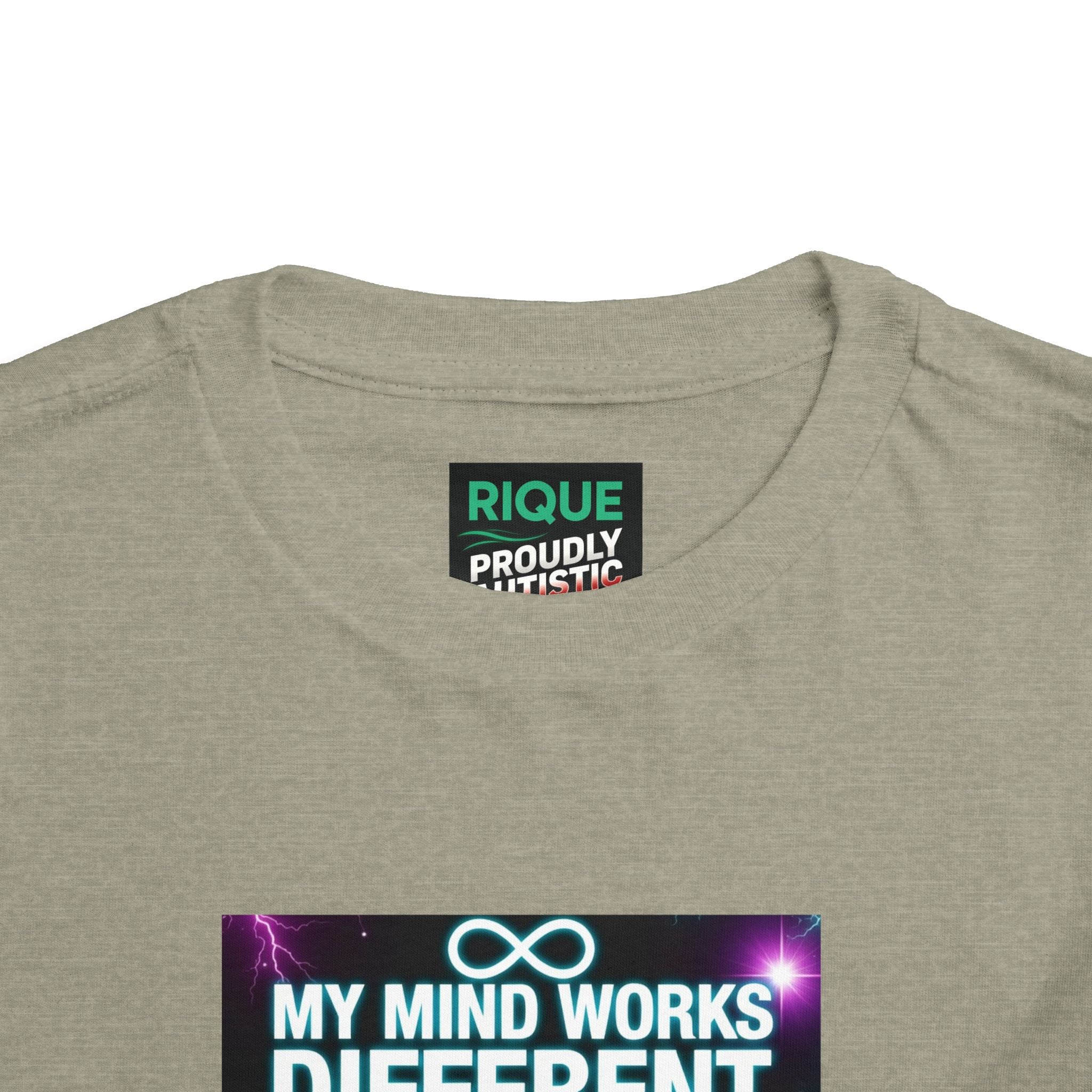 Toddler Tee — "My Mind Works Different I'm Just Special" Autism Pride Shirt