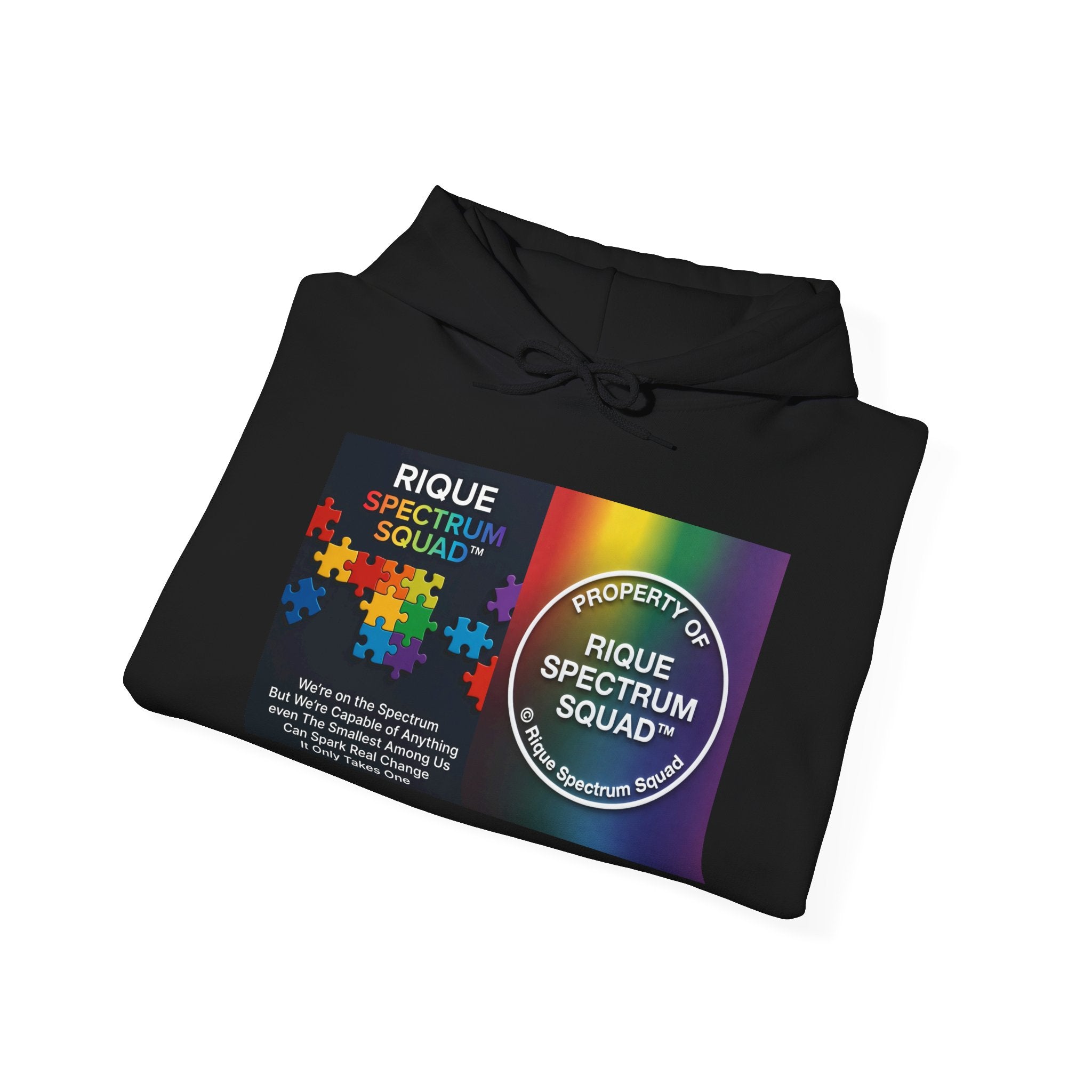 Spectrum Squad Hoodie — Riques Collective Minds Rainbow Logo Sweatshirt