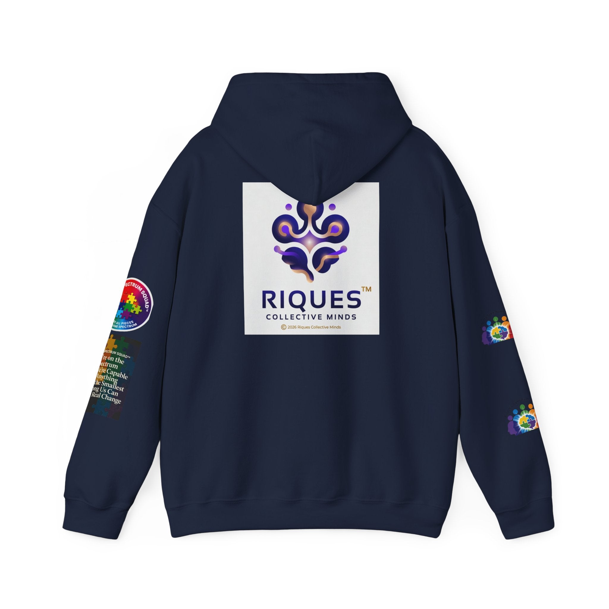 Spectrum Squad Hoodie — Riques Collective Minds Rainbow Logo Sweatshirt