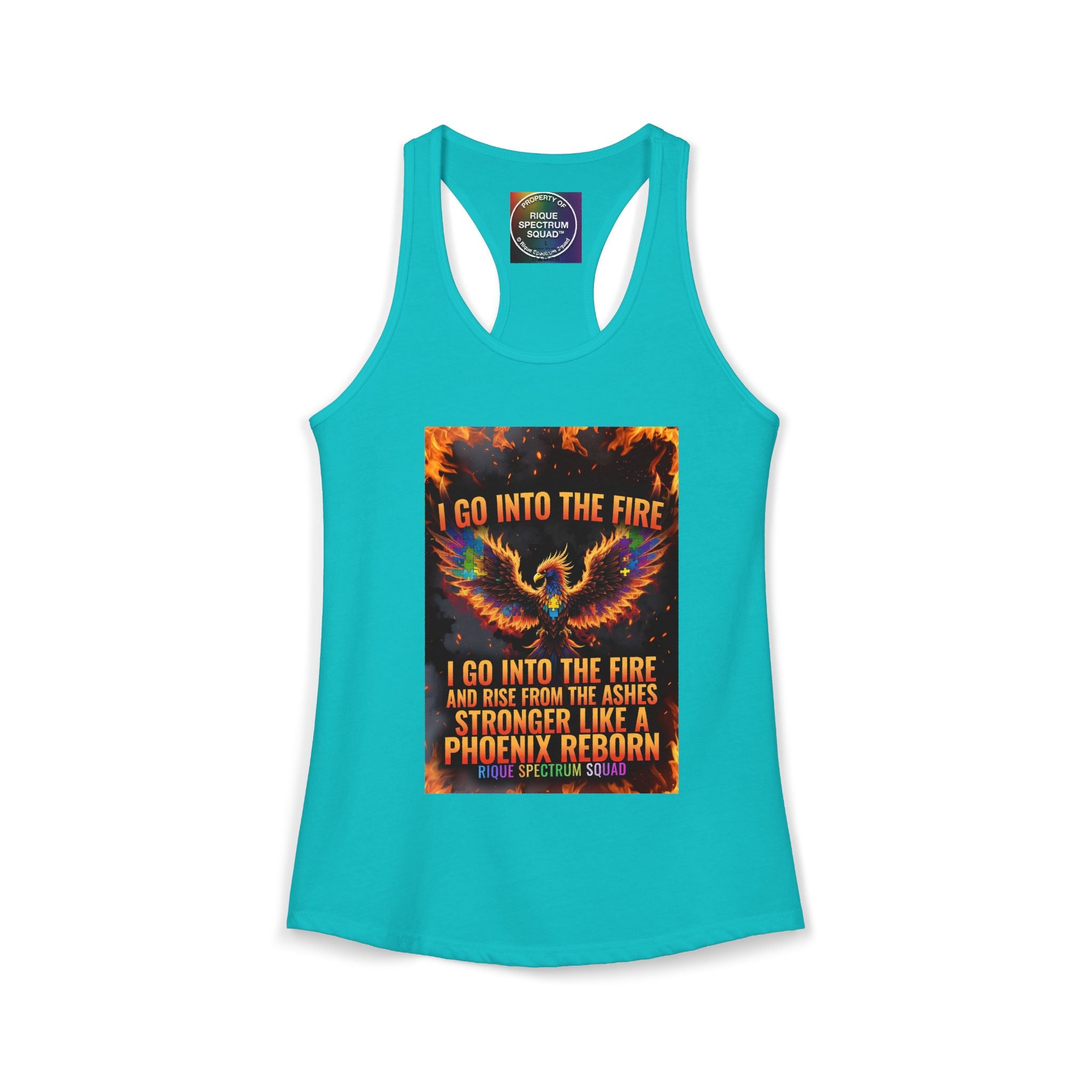 Spectrum Squad Women's Racerback Tank — Autism Pride Slim Fit Edition