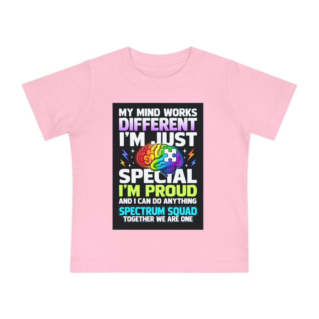 Autism Pride Baby Tee - "My Mind Works Different" Spectrum Squad Short Sleeve