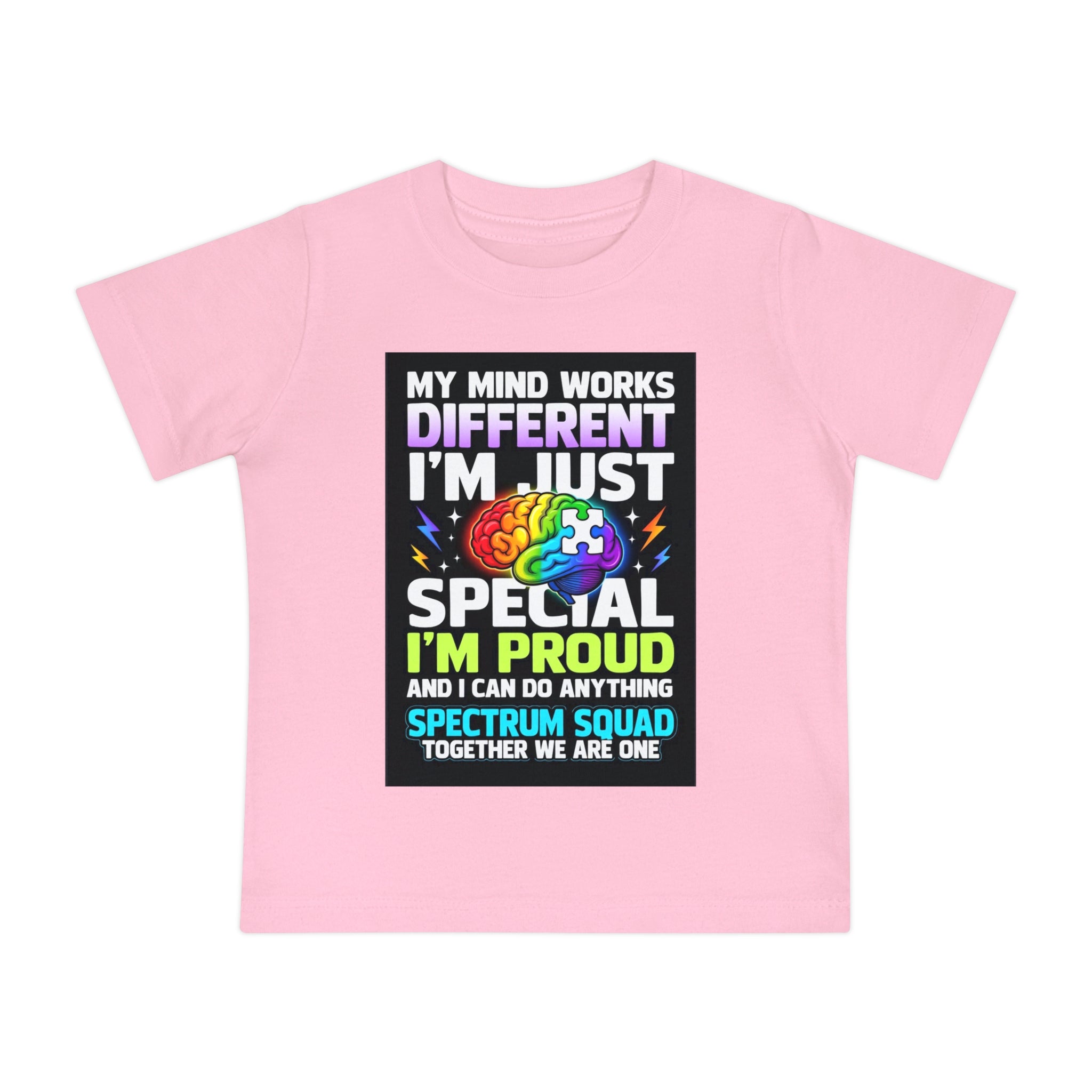 Autism Pride Baby Tee - "My Mind Works Different" Spectrum Squad Short Sleeve