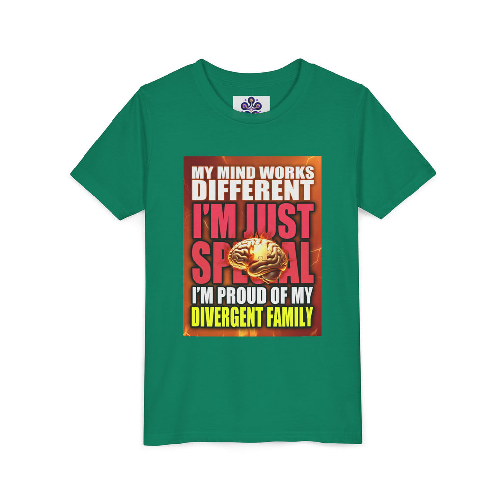 Youth Tee - "My Mind Works Different I'm Just Special" Divergent Family Pride