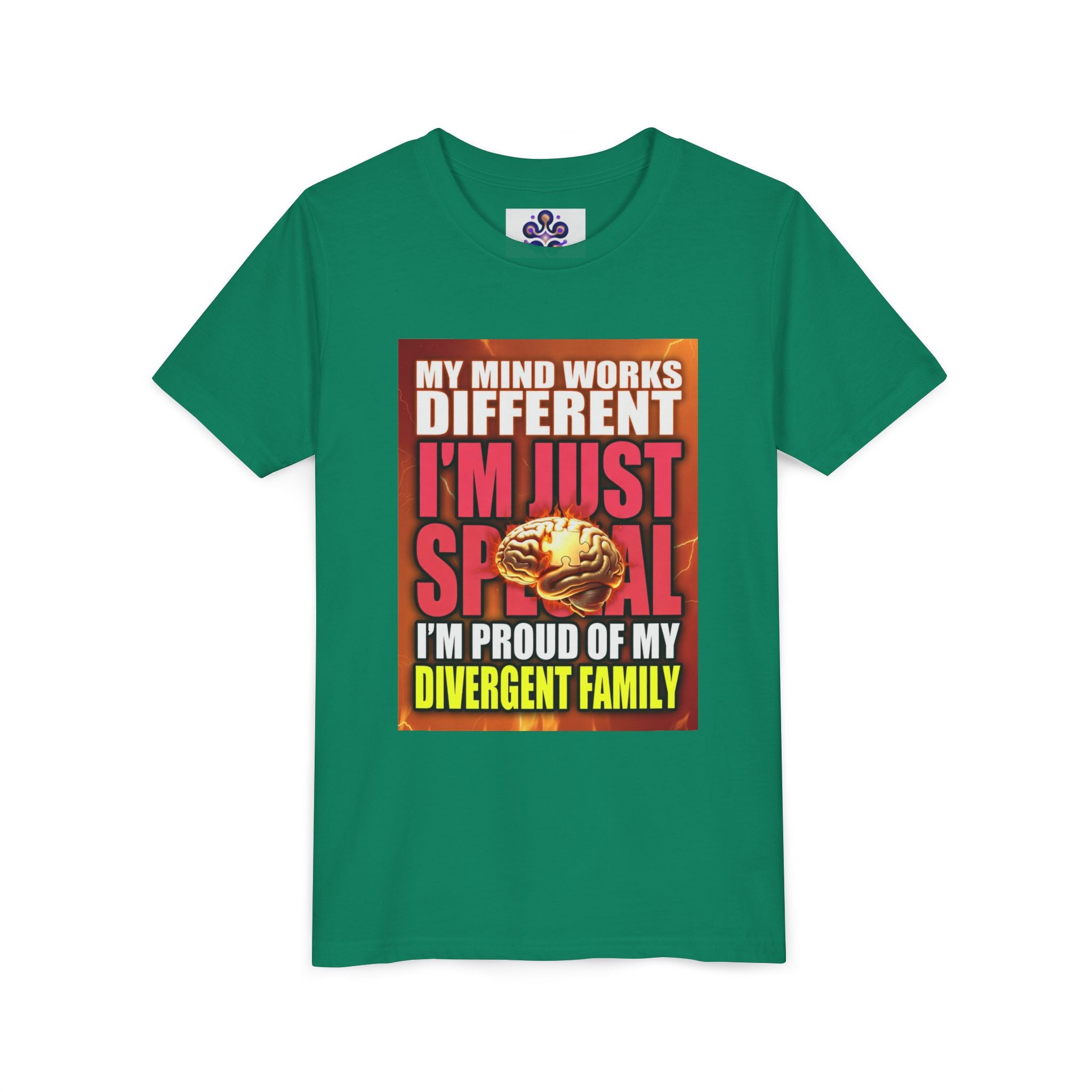 Youth Tee - "My Mind Works Different I'm Just Special" Divergent Family Pride