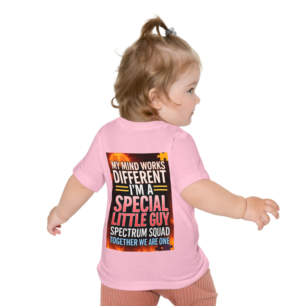 Autism Pride Baby Tee - "My Mind Works Different" Spectrum Squad Short Sleeve