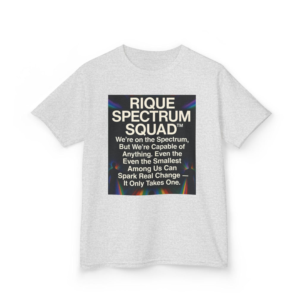 Kids Spectrum Squad Tee — "I Go Into The Fire" Phoenix Resilience Shirt