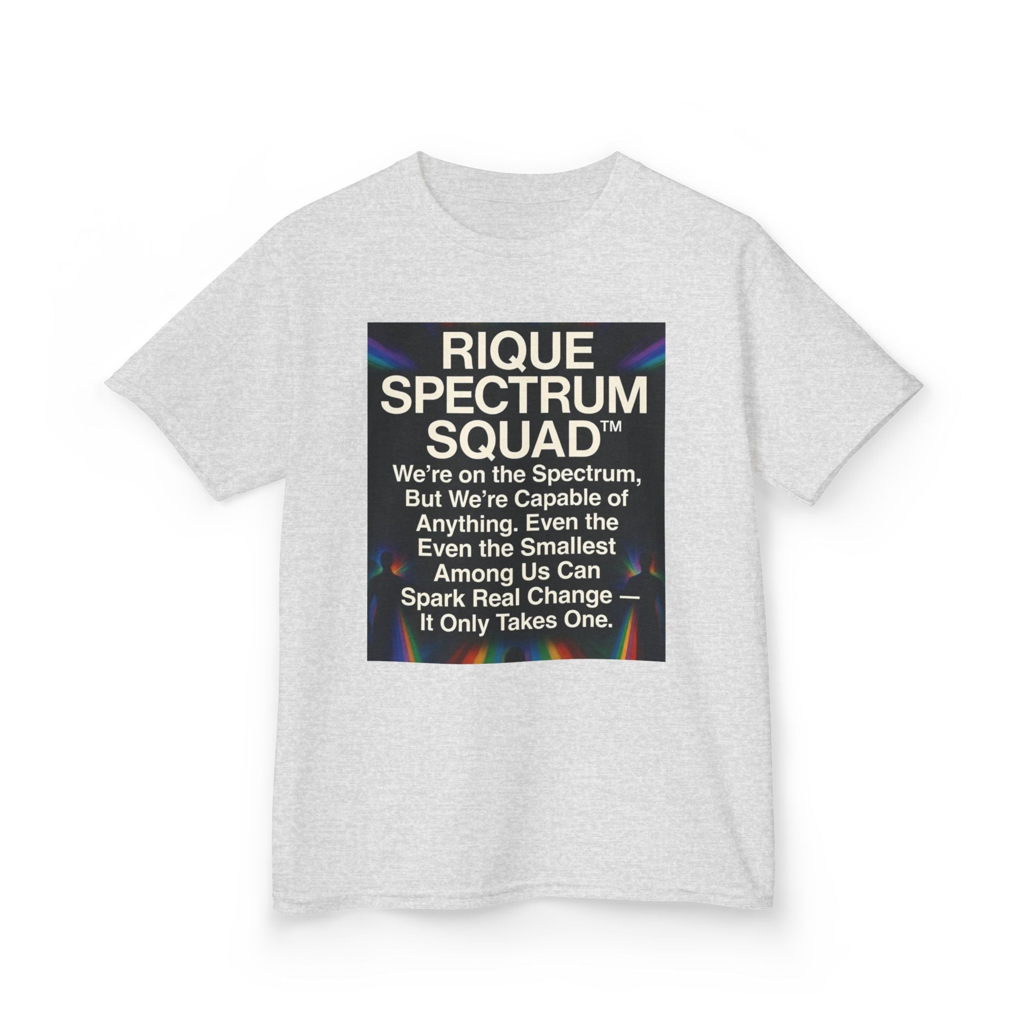 Kids Spectrum Squad Tee — "I Go Into The Fire" Phoenix Resilience Shirt