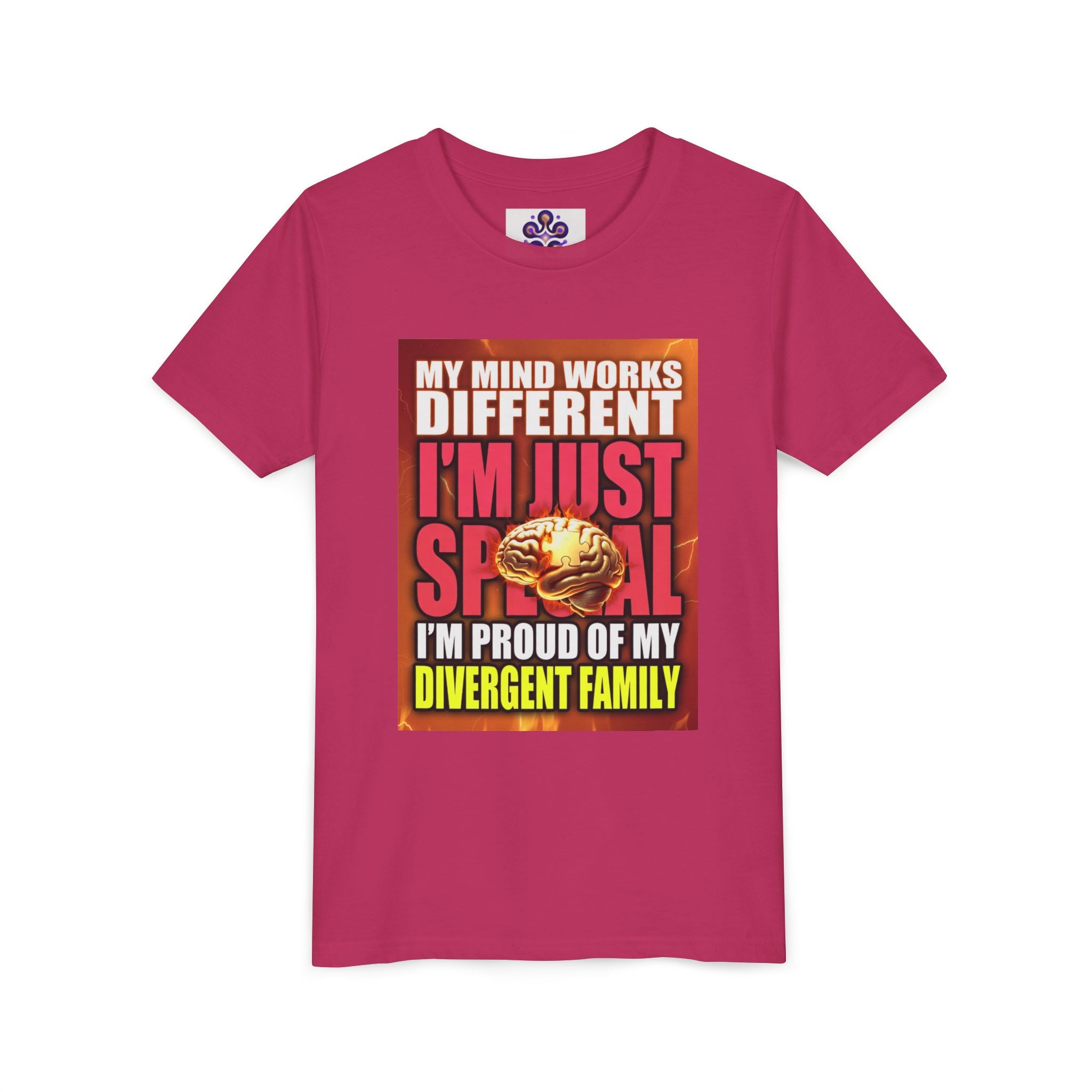 Youth Tee - "My Mind Works Different I'm Just Special" Divergent Family Pride