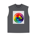 Riques Spectrum Squad Tank — Rainbow Puzzle Autism Awareness Muscle Tee