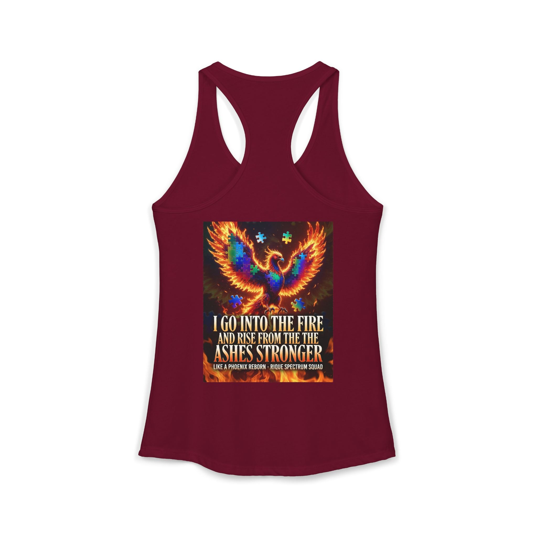 Spectrum Squad Women's Racerback Tank — Autism Pride Slim Fit Edition