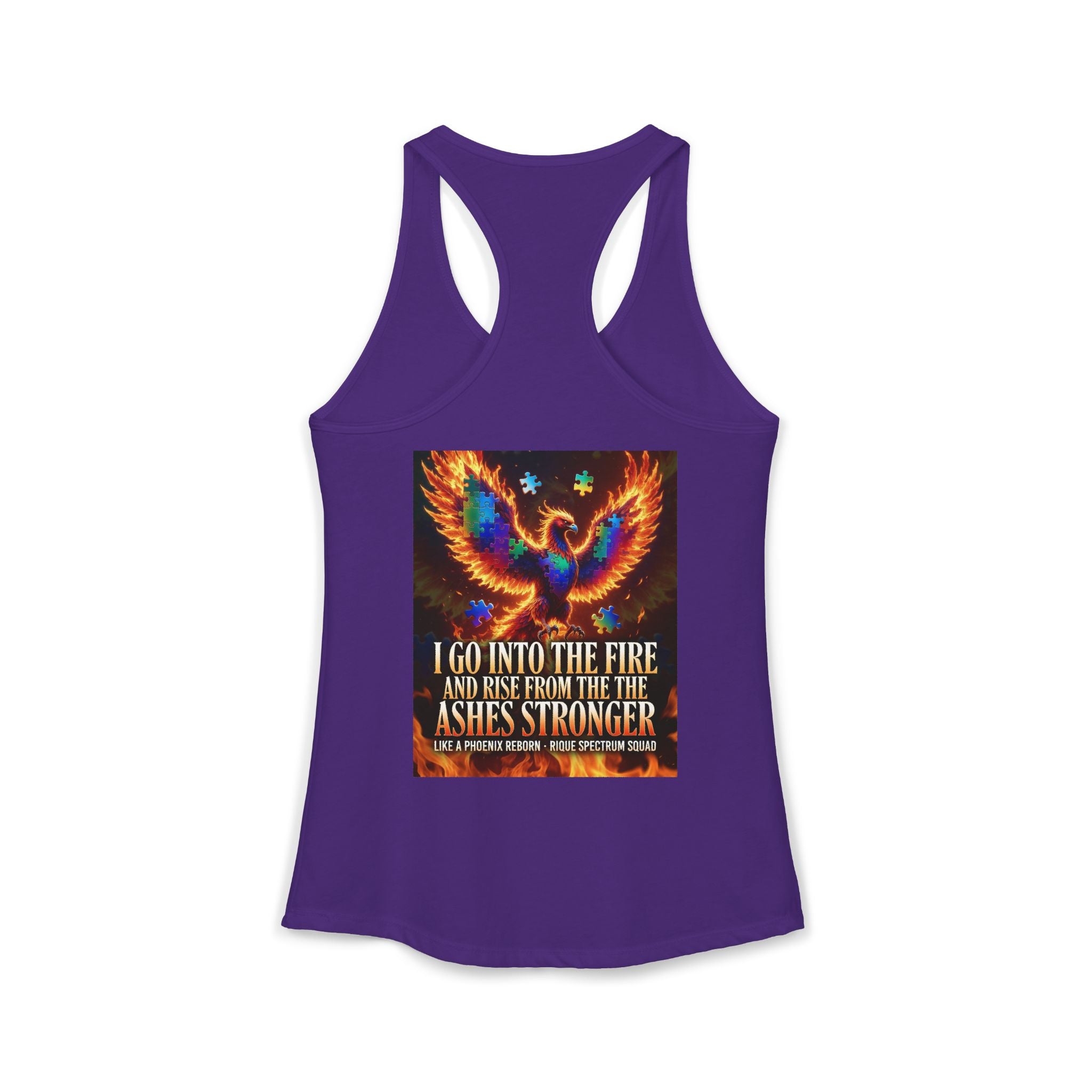 Spectrum Squad Women's Racerback Tank — Autism Pride Slim Fit Edition