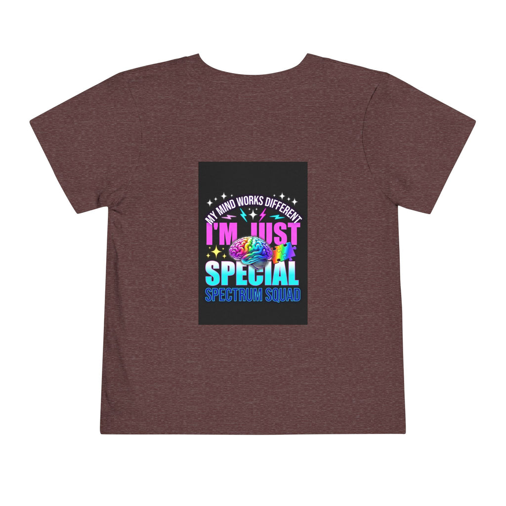 Toddler Tee — "My Mind Works Different I'm Just Special" Autism Pride Shirt