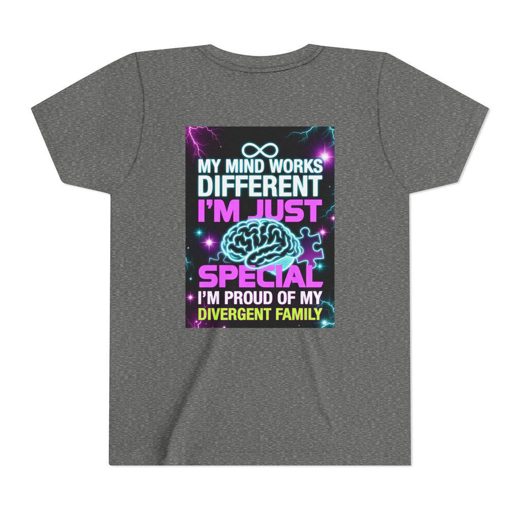 Youth Tee - "My Mind Works Different I'm Just Special" Divergent Family Pride