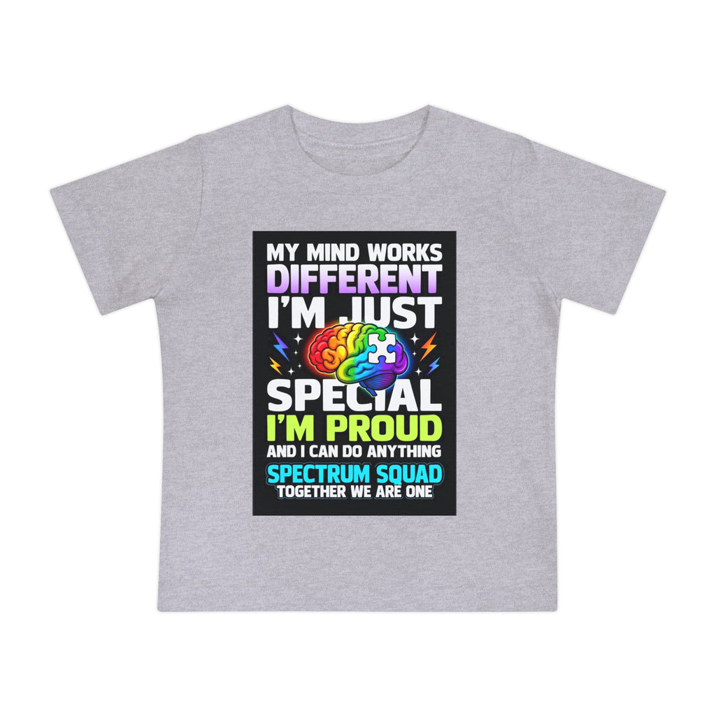 Autism Pride Baby Tee - "My Mind Works Different" Spectrum Squad Short Sleeve