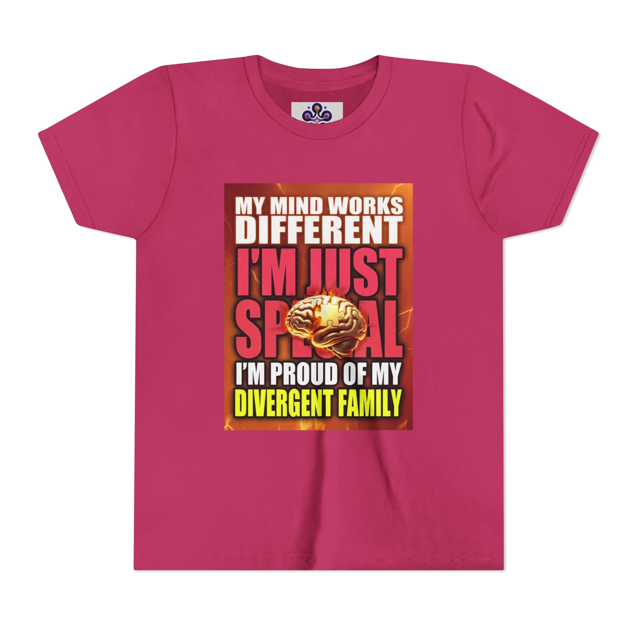 Youth Tee - "My Mind Works Different I'm Just Special" Divergent Family Pride