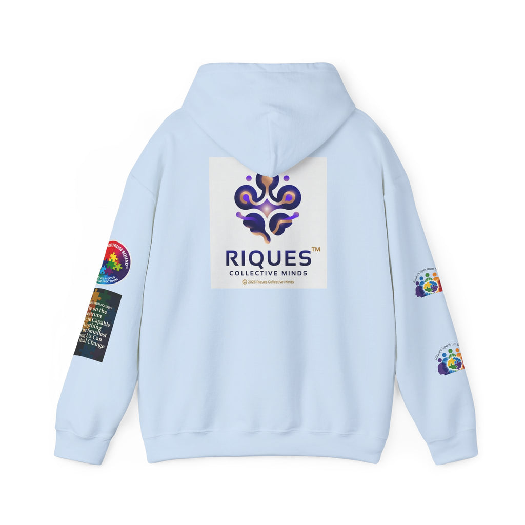 Spectrum Squad Hoodie — Riques Collective Minds Rainbow Logo Sweatshirt
