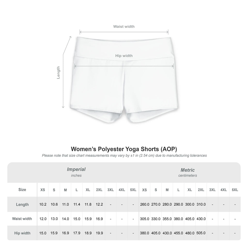 Autism Pride Yoga Shorts — "Proudly Autistic Wants Change" All-Over Print