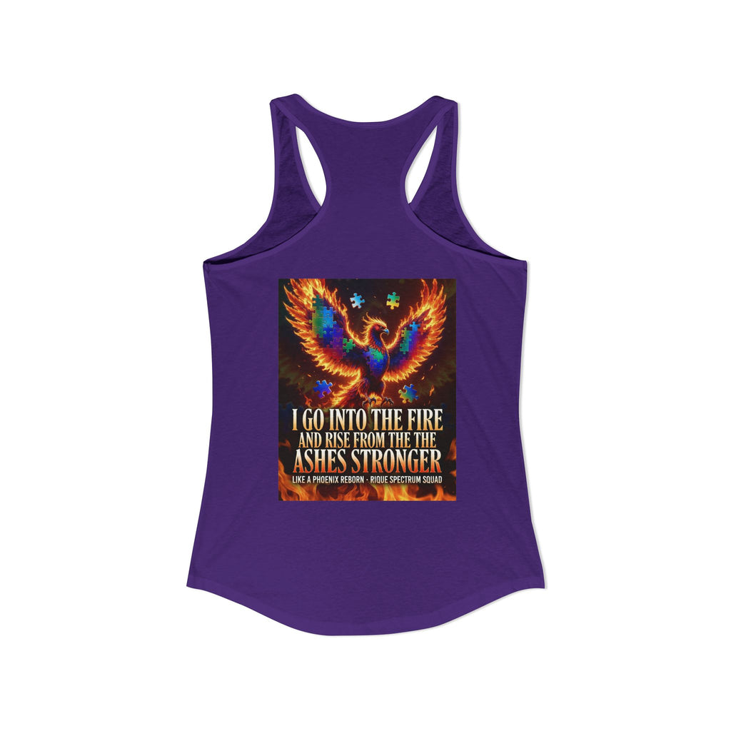 Spectrum Squad Women's Racerback Tank — Autism Pride Slim Fit Edition