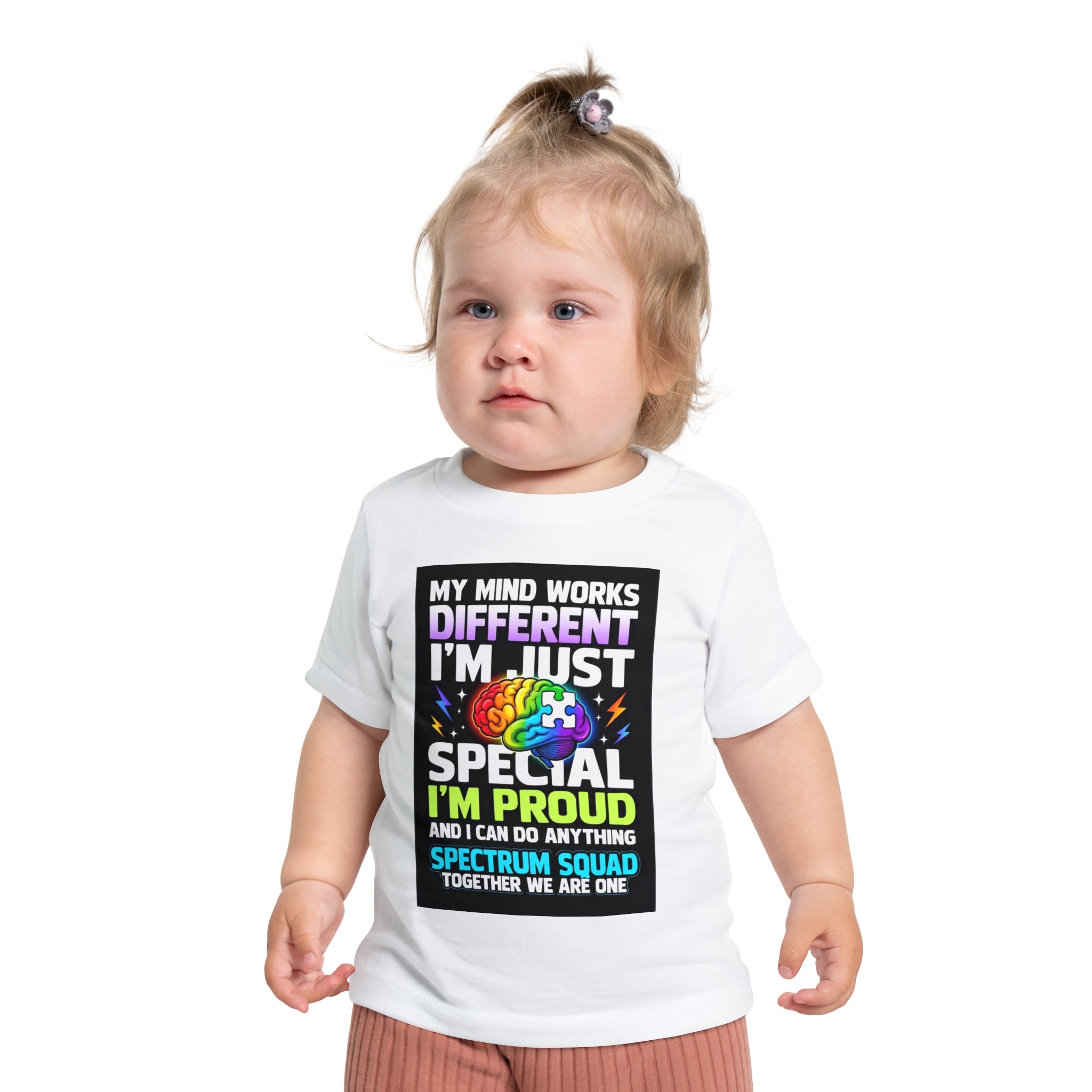 Autism Pride Baby Tee - "My Mind Works Different" Spectrum Squad Short Sleeve