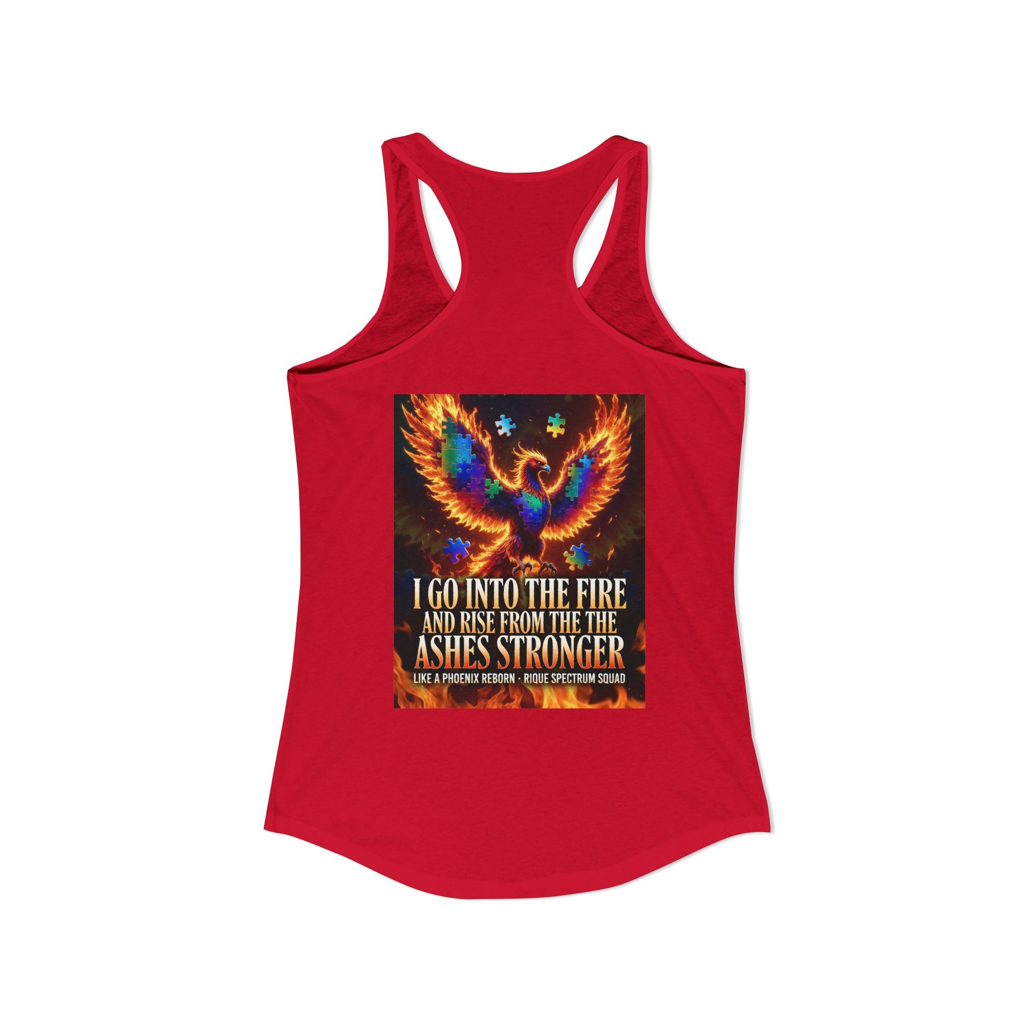 Spectrum Squad Women's Racerback Tank — Autism Pride Slim Fit Edition