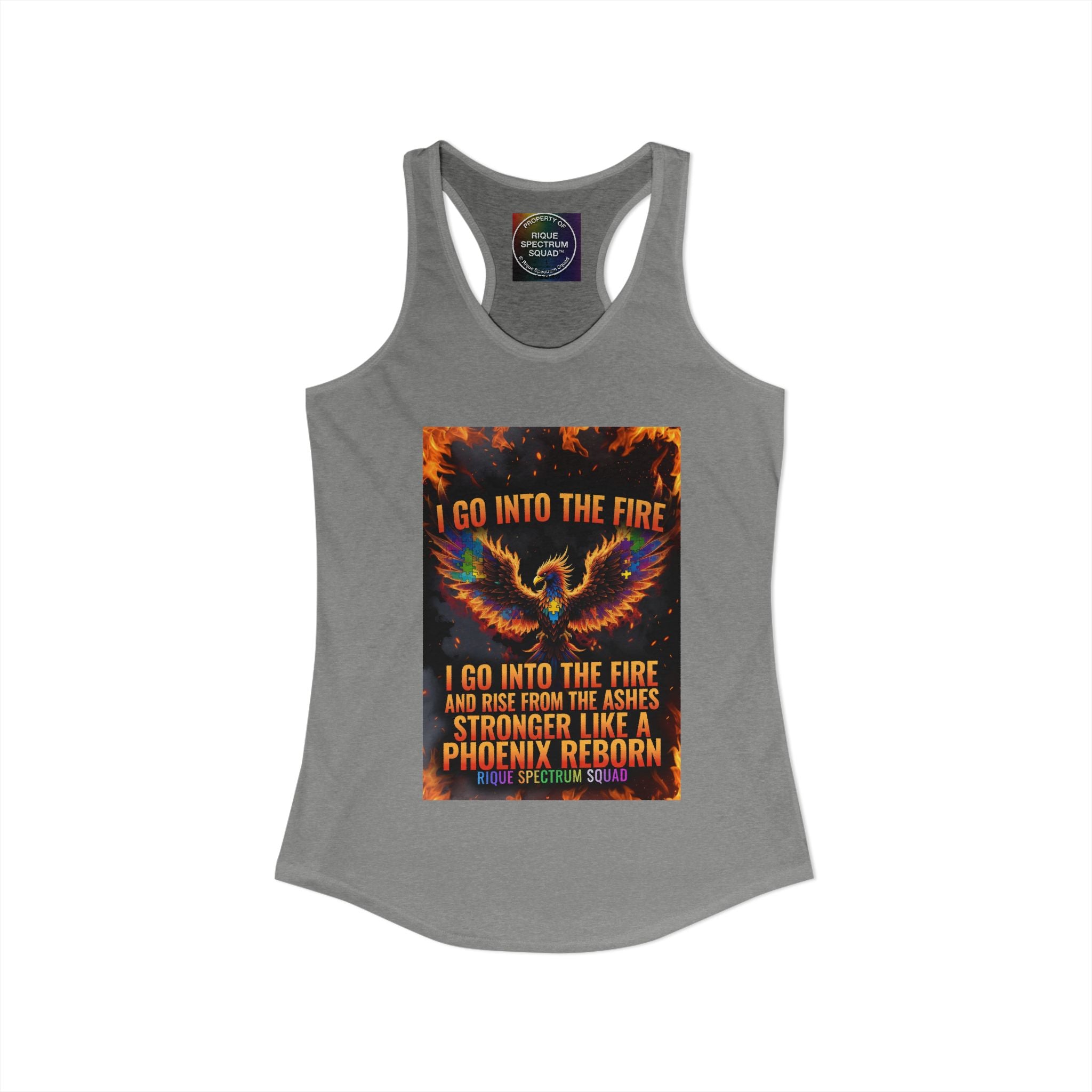 Spectrum Squad Women's Racerback Tank — Autism Pride Slim Fit Edition