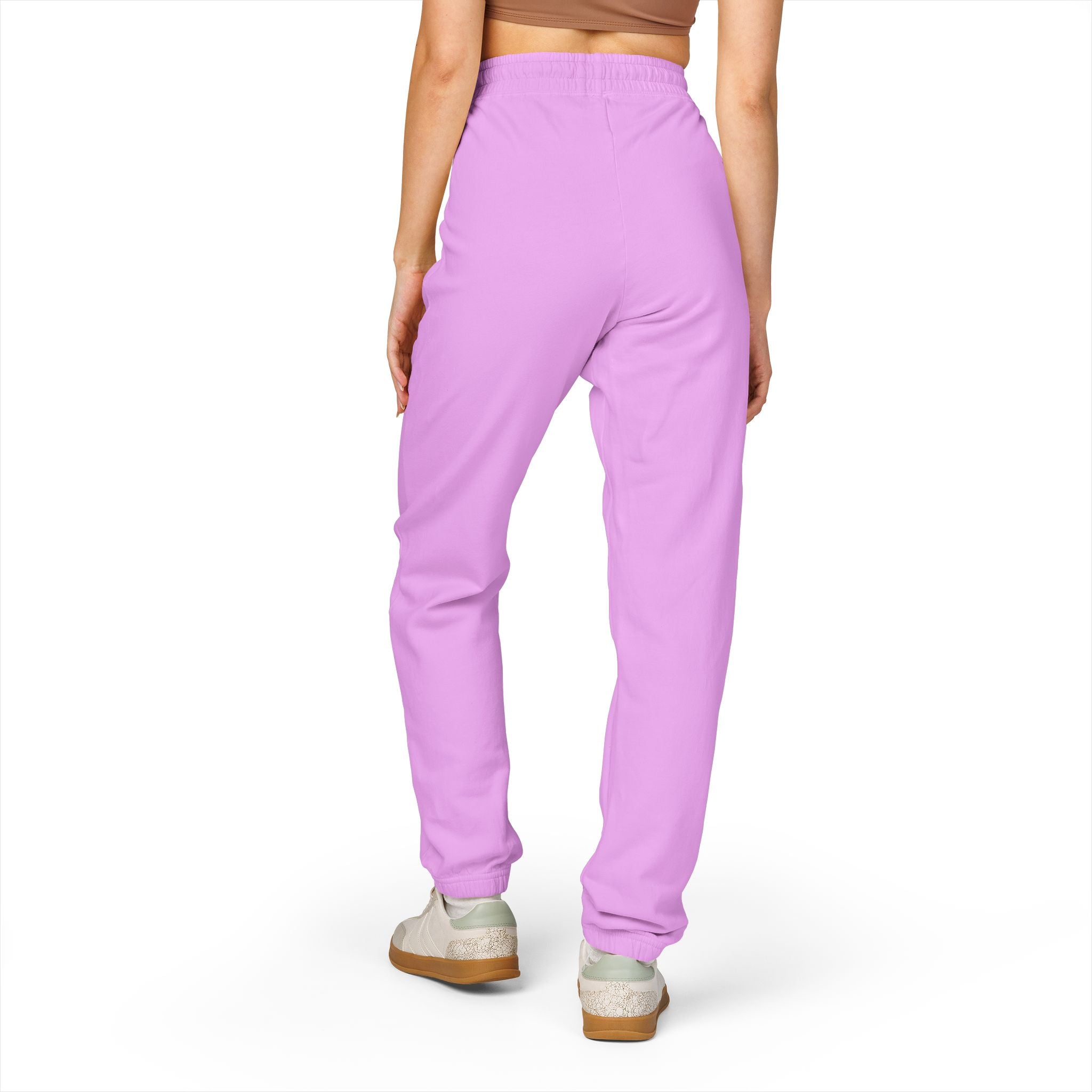Sweatpants — Patchwork Floral 'Good Vibes' Fleece Joggers