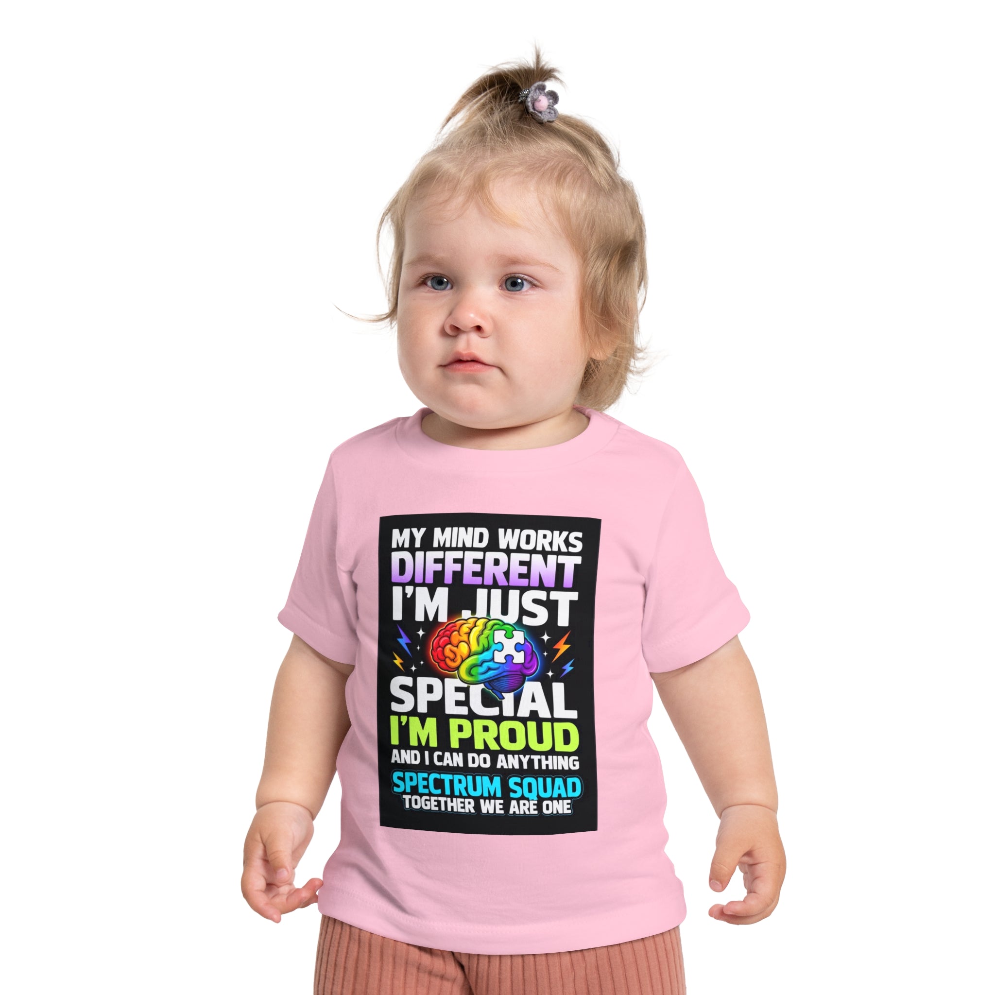 Autism Pride Baby Tee - "My Mind Works Different" Spectrum Squad Short Sleeve