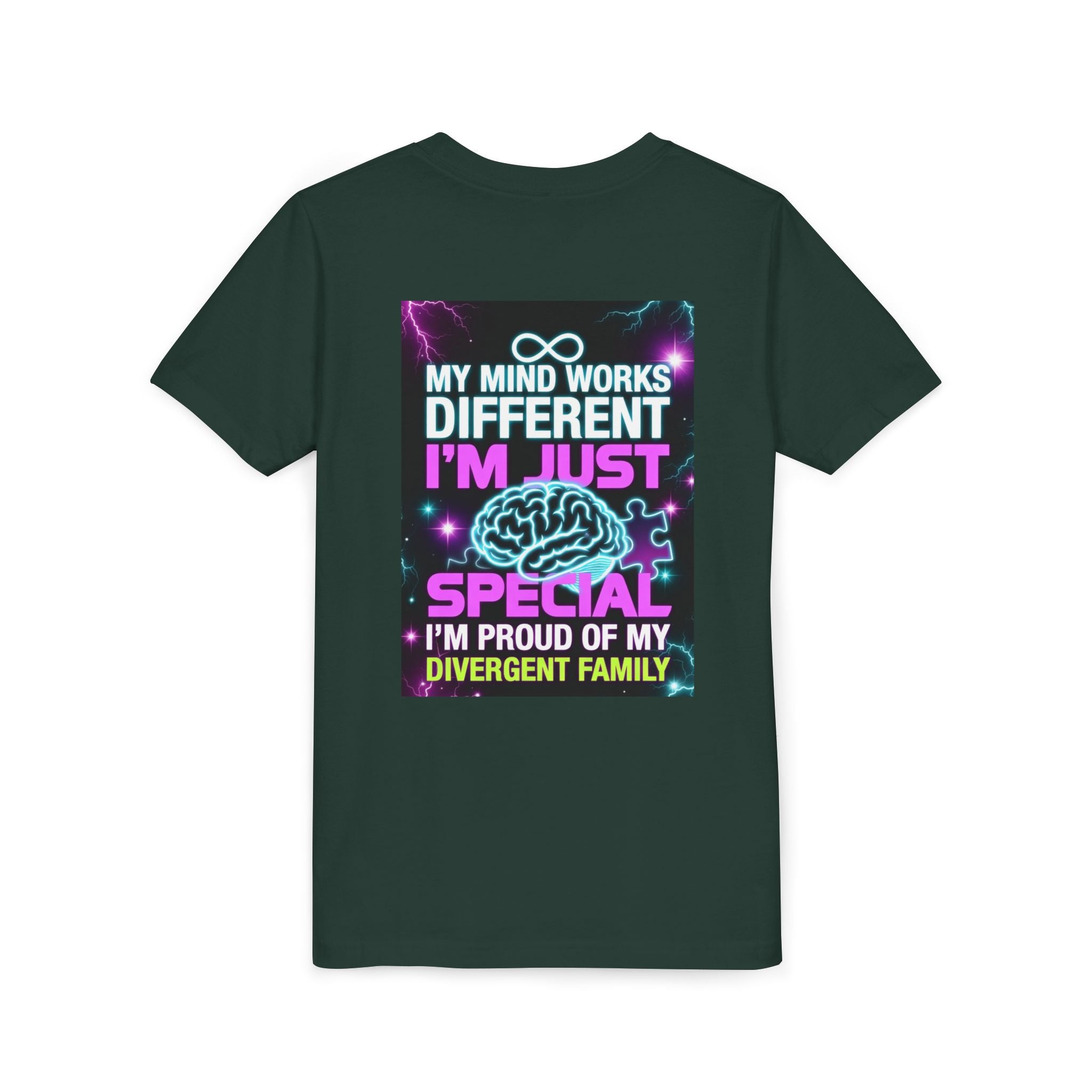 Youth Tee - "My Mind Works Different I'm Just Special" Divergent Family Pride