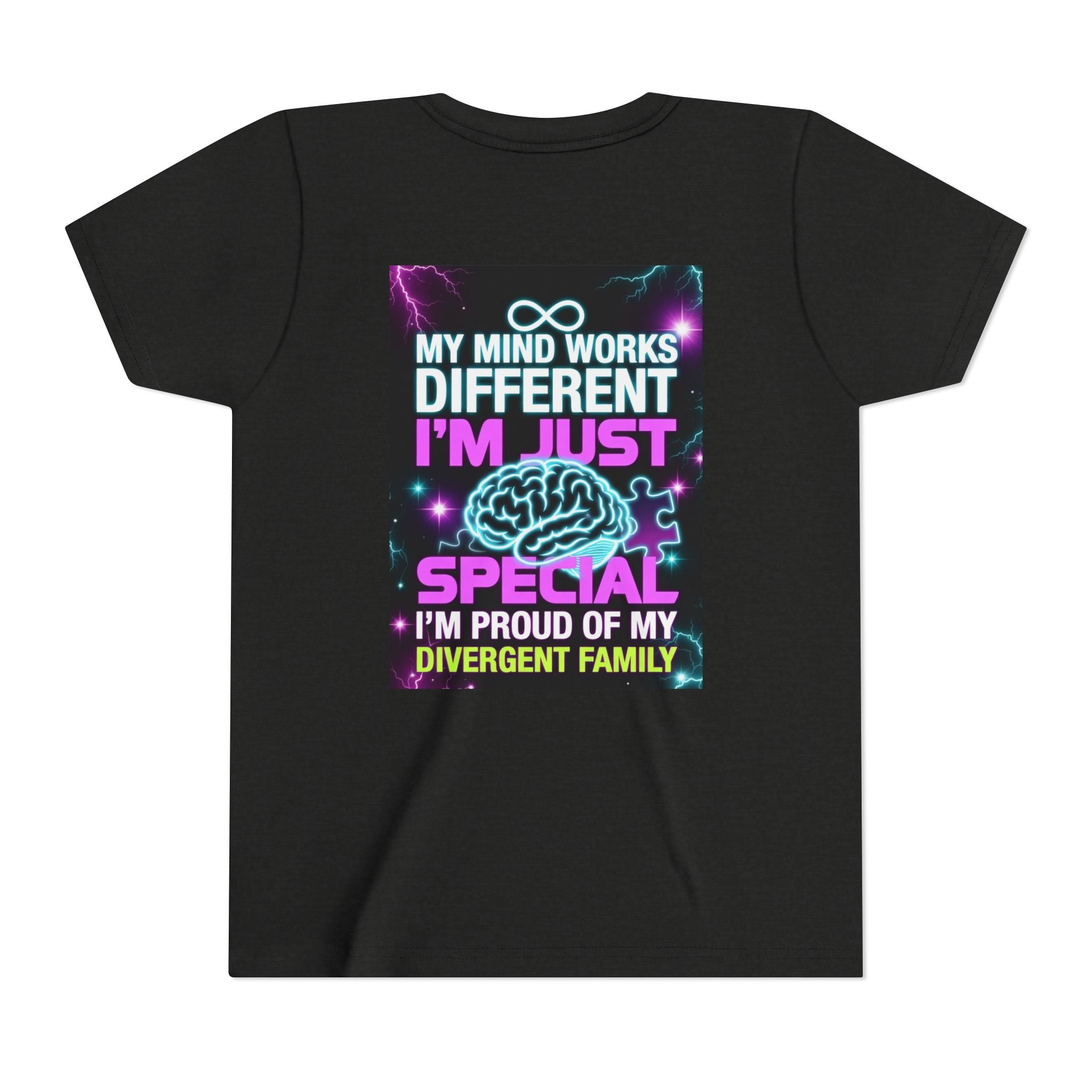 Youth Tee - "My Mind Works Different I'm Just Special" Divergent Family Pride
