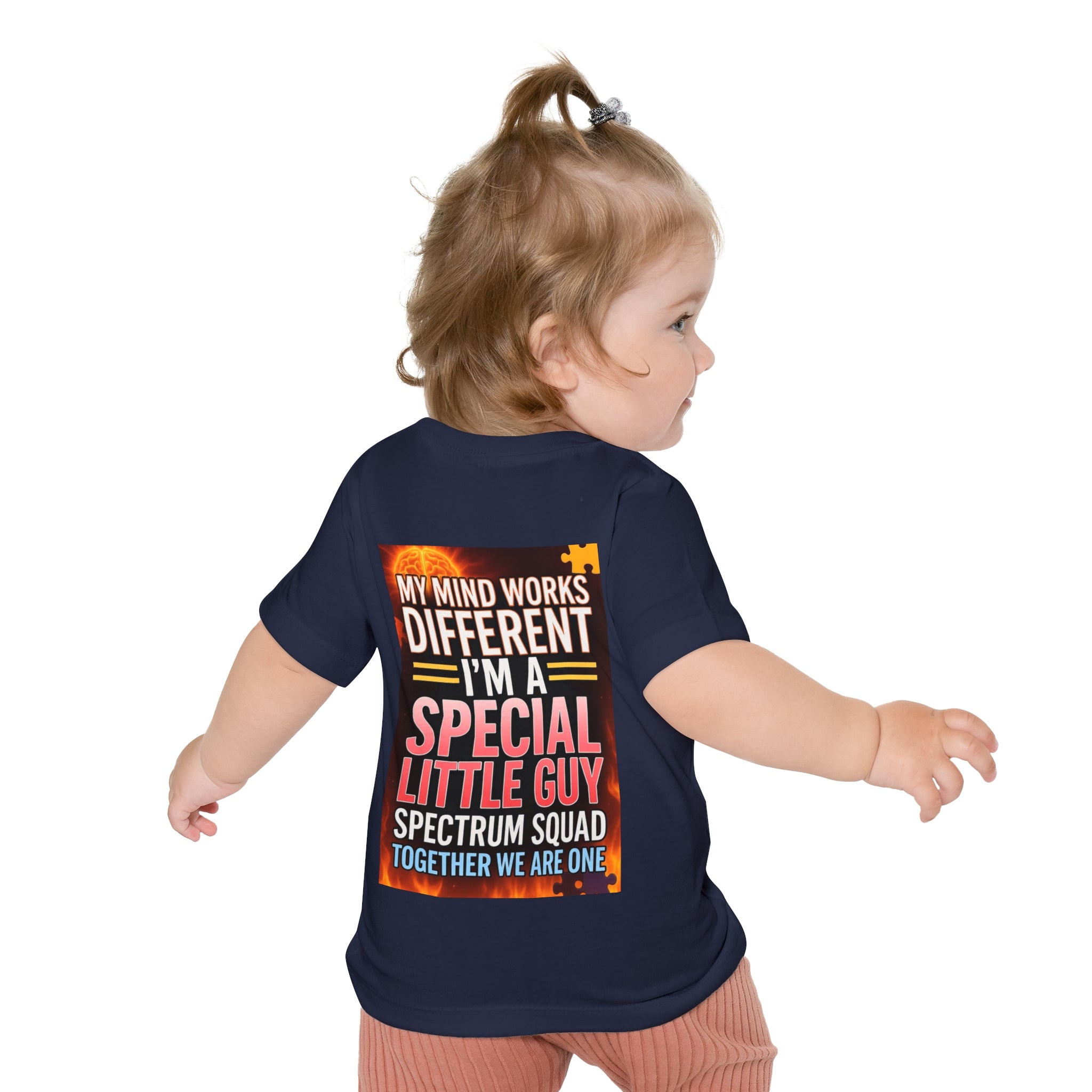 Autism Pride Baby Tee - "My Mind Works Different" Spectrum Squad Short Sleeve