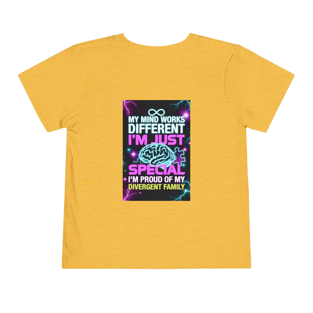 Toddler Tee — "My Mind Works Different, I’m Just Special" Autism Proud Kids Shirt