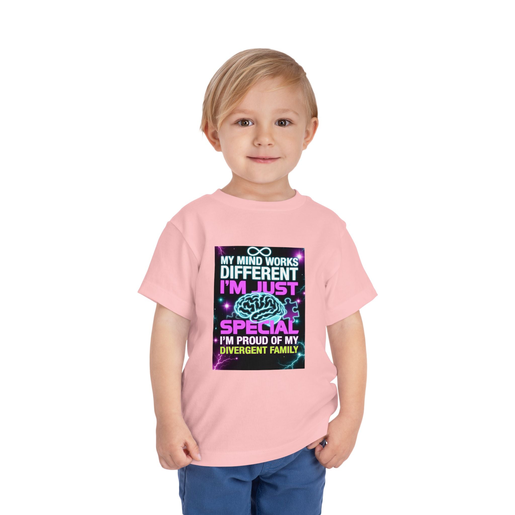 Toddler Tee — "My Mind Works Different I'm Just Special" Autism Pride Shirt