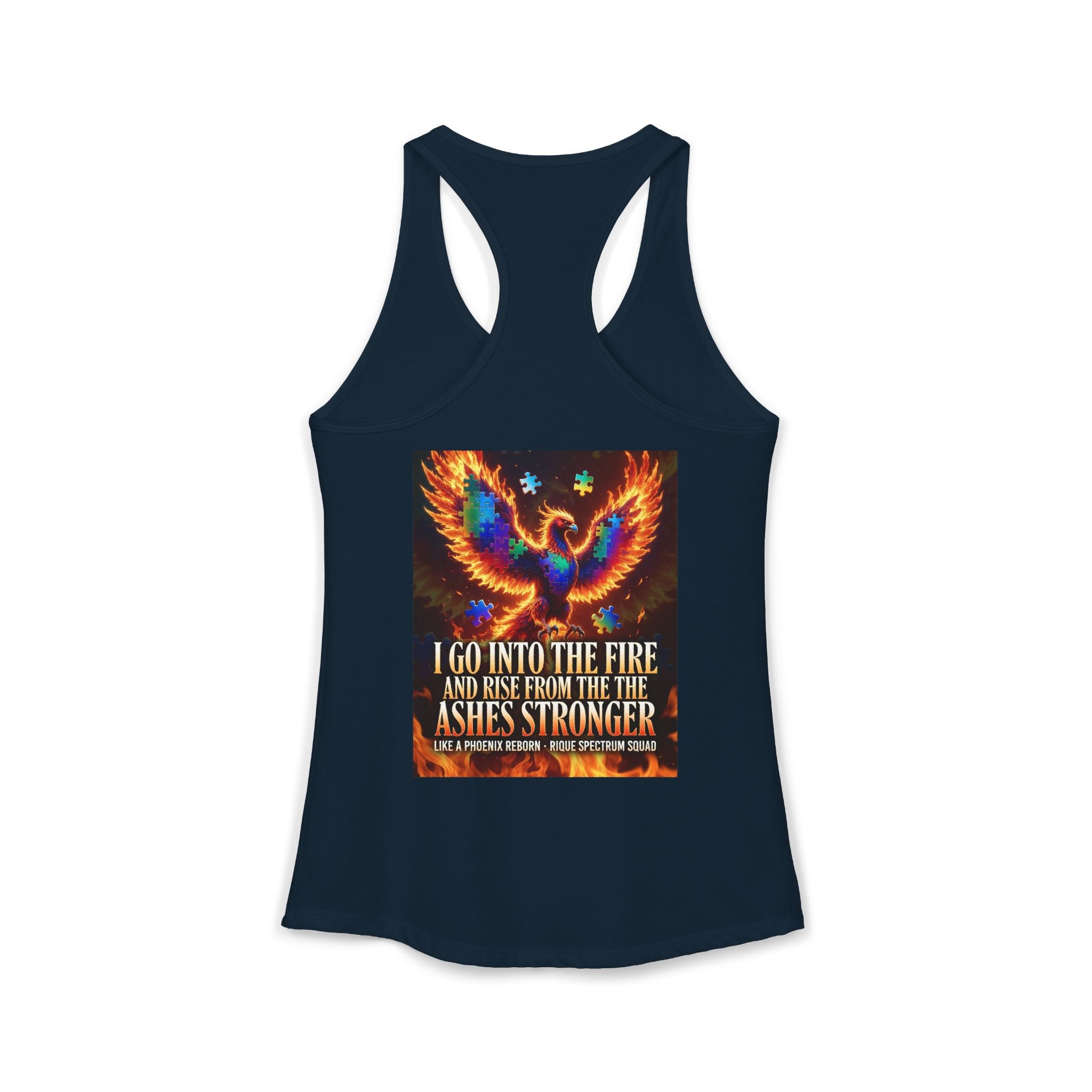 Spectrum Squad Women's Racerback Tank — Autism Pride Slim Fit Edition