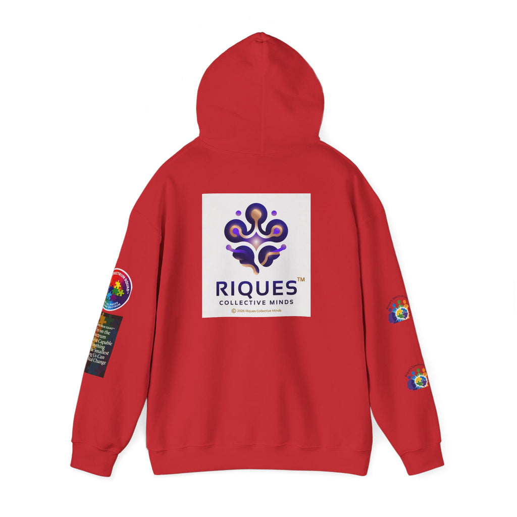 Spectrum Squad Hoodie — Riques Collective Minds Rainbow Logo Sweatshirt