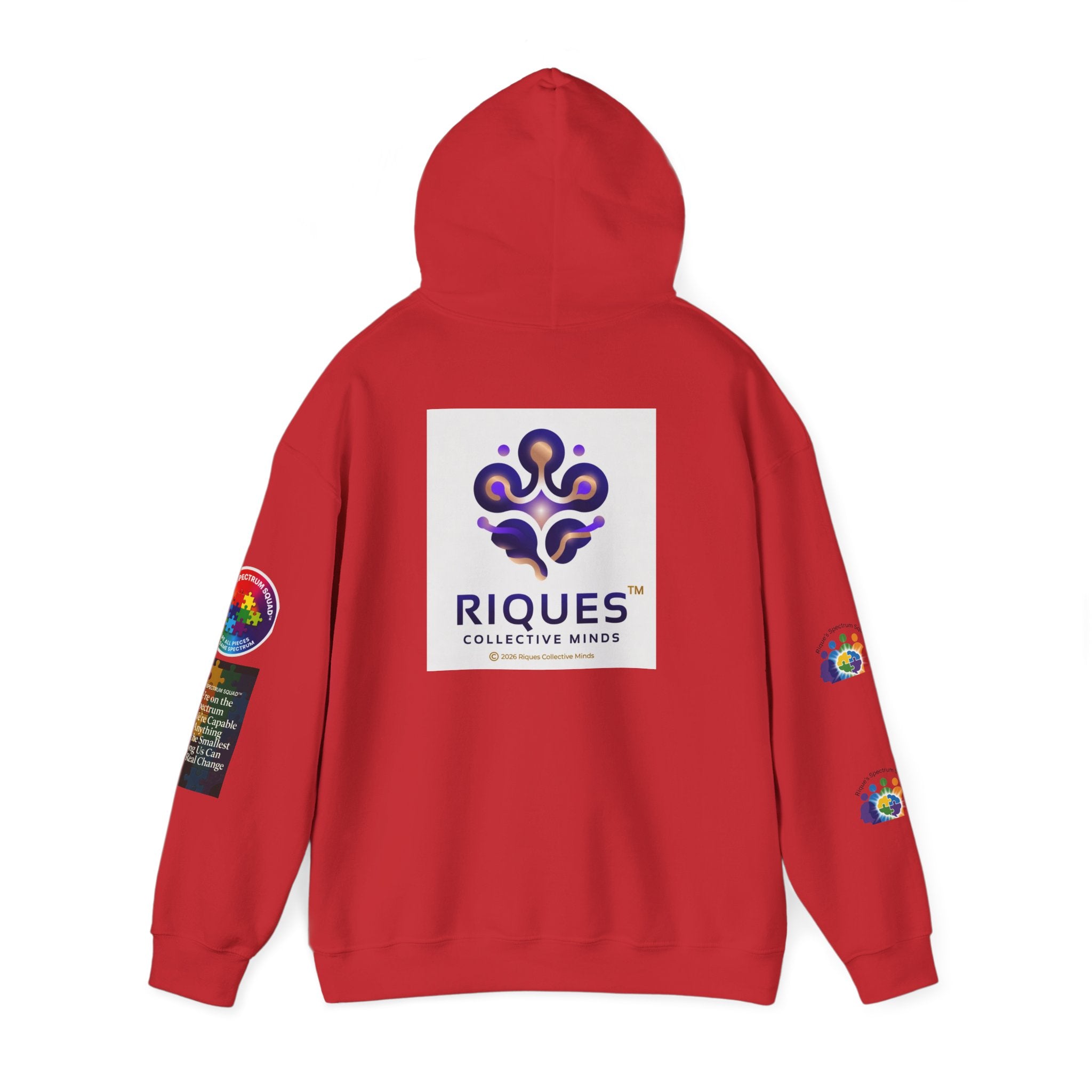 Spectrum Squad Hoodie — Riques Collective Minds Rainbow Logo Sweatshirt