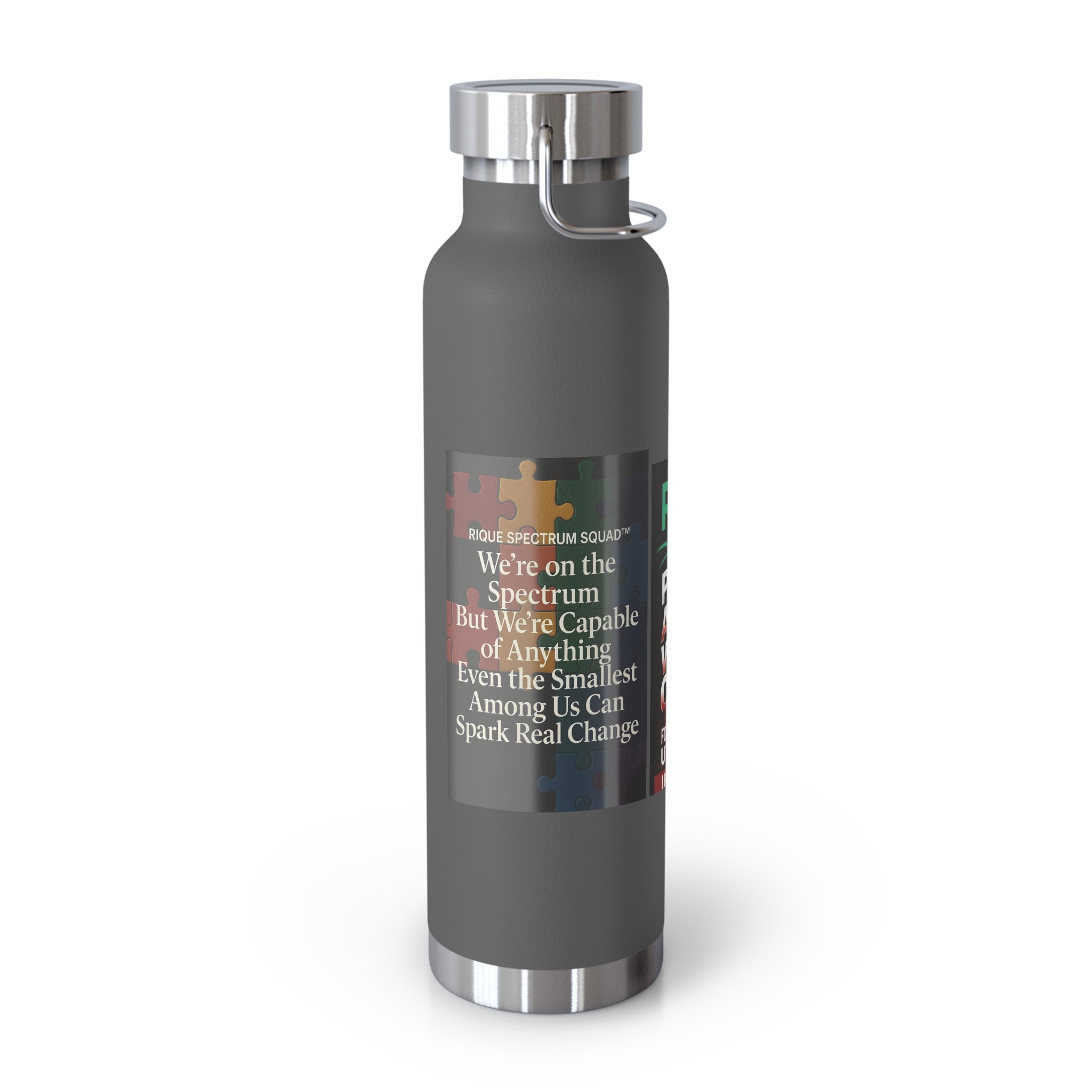 Autism Awareness 22oz Insulated Bottle — Rainbow Multi-Color Collection