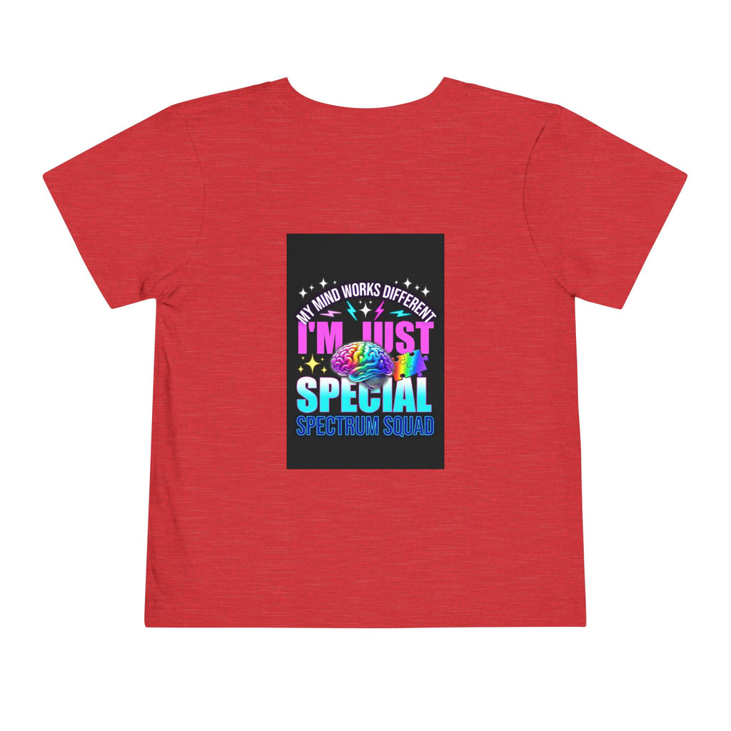 Toddler Tee — "My Mind Works Different I'm Just Special" Autism Pride Shirt