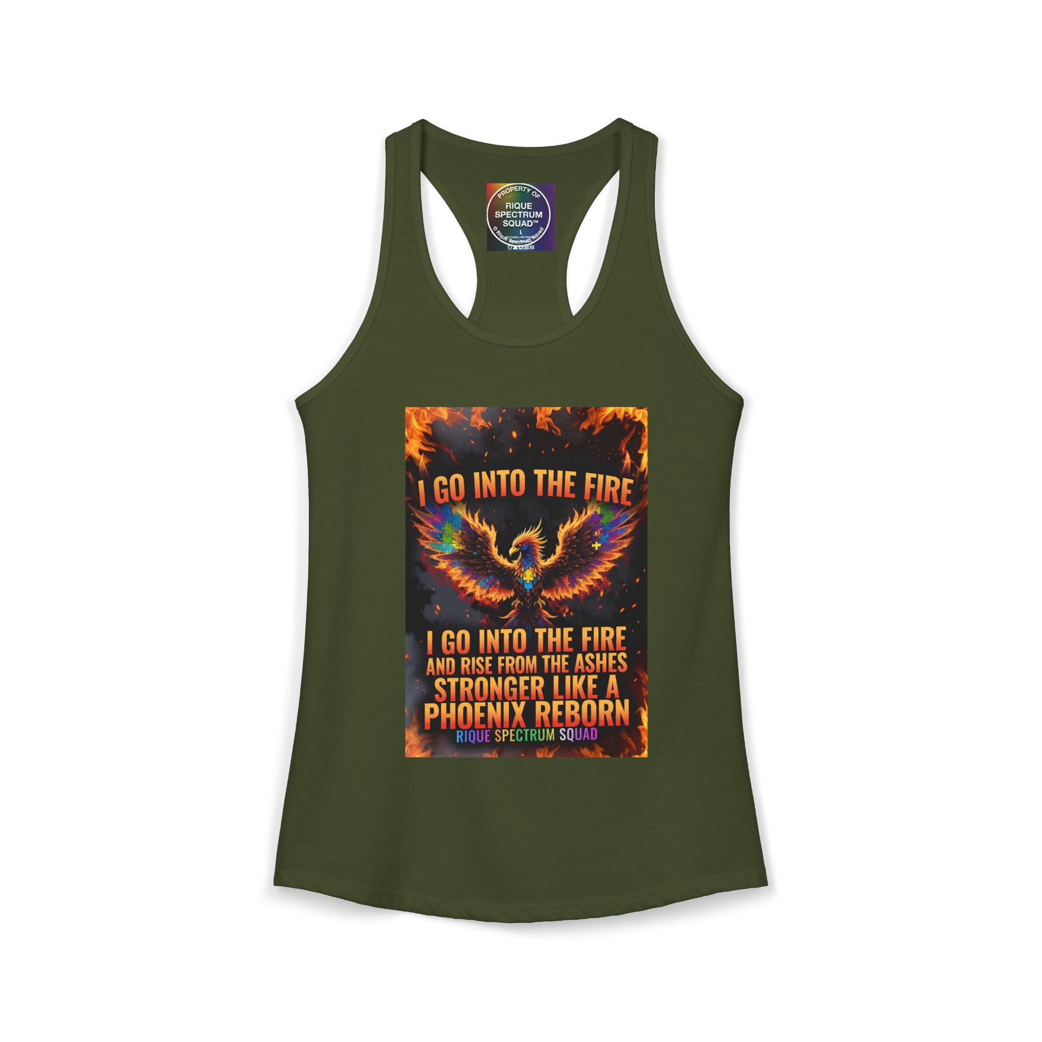 Spectrum Squad Women's Racerback Tank — Autism Pride Slim Fit Edition