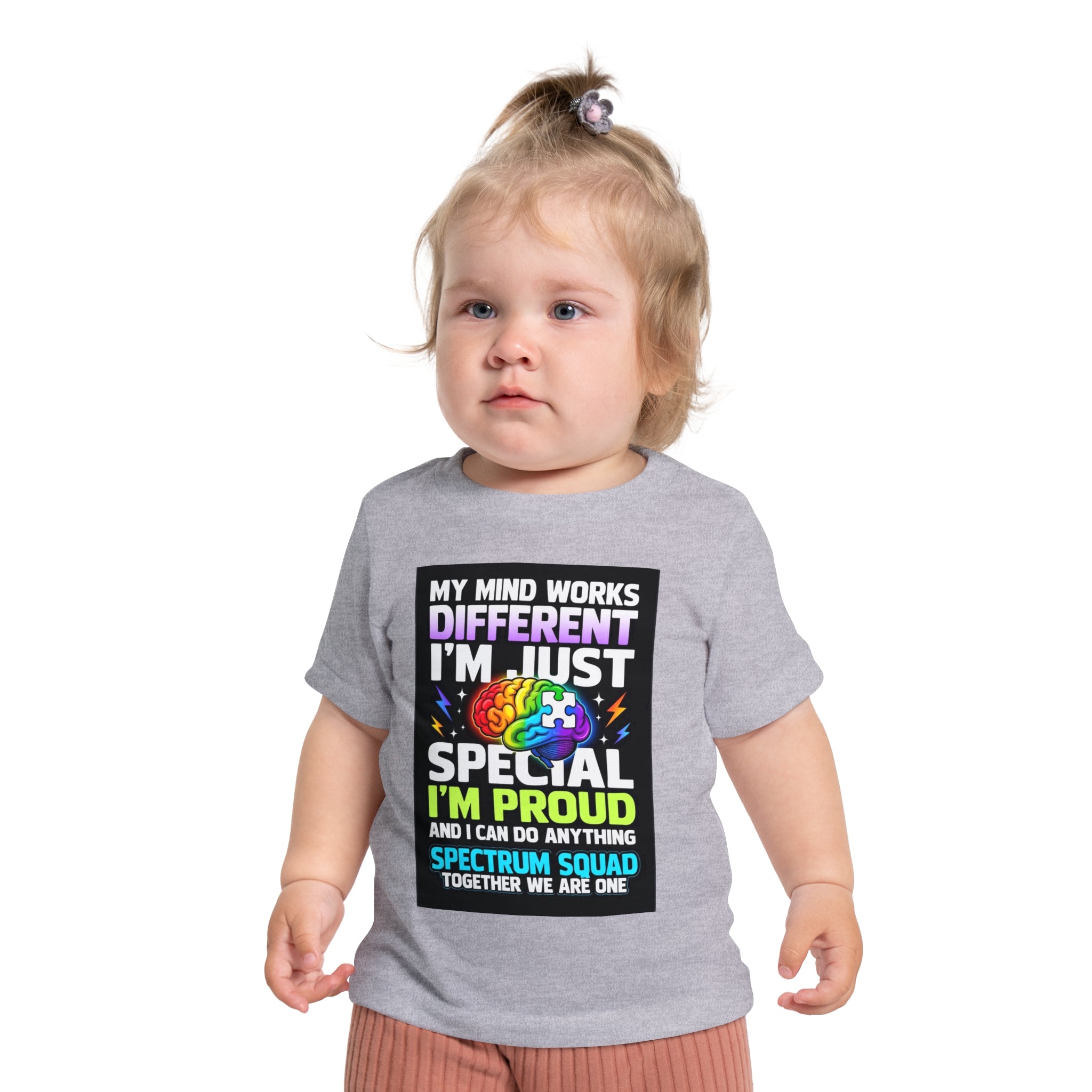 Autism Pride Baby Tee - "My Mind Works Different" Spectrum Squad Short Sleeve