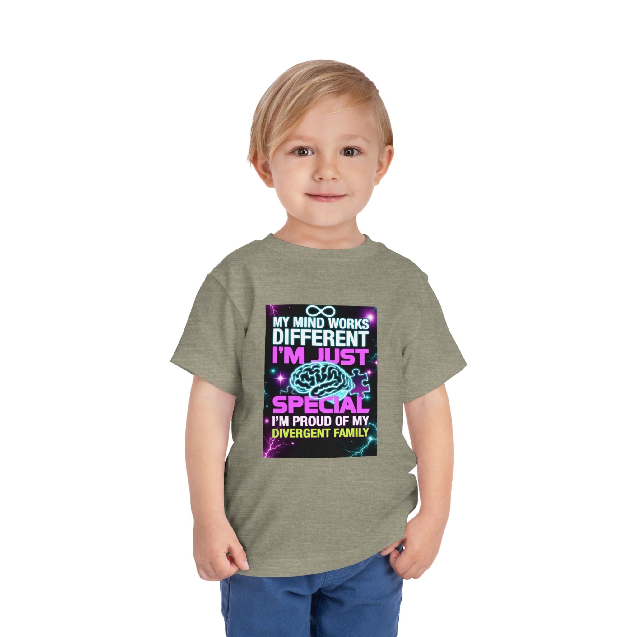 Toddler Tee — "My Mind Works Different I'm Just Special" Autism Pride Shirt